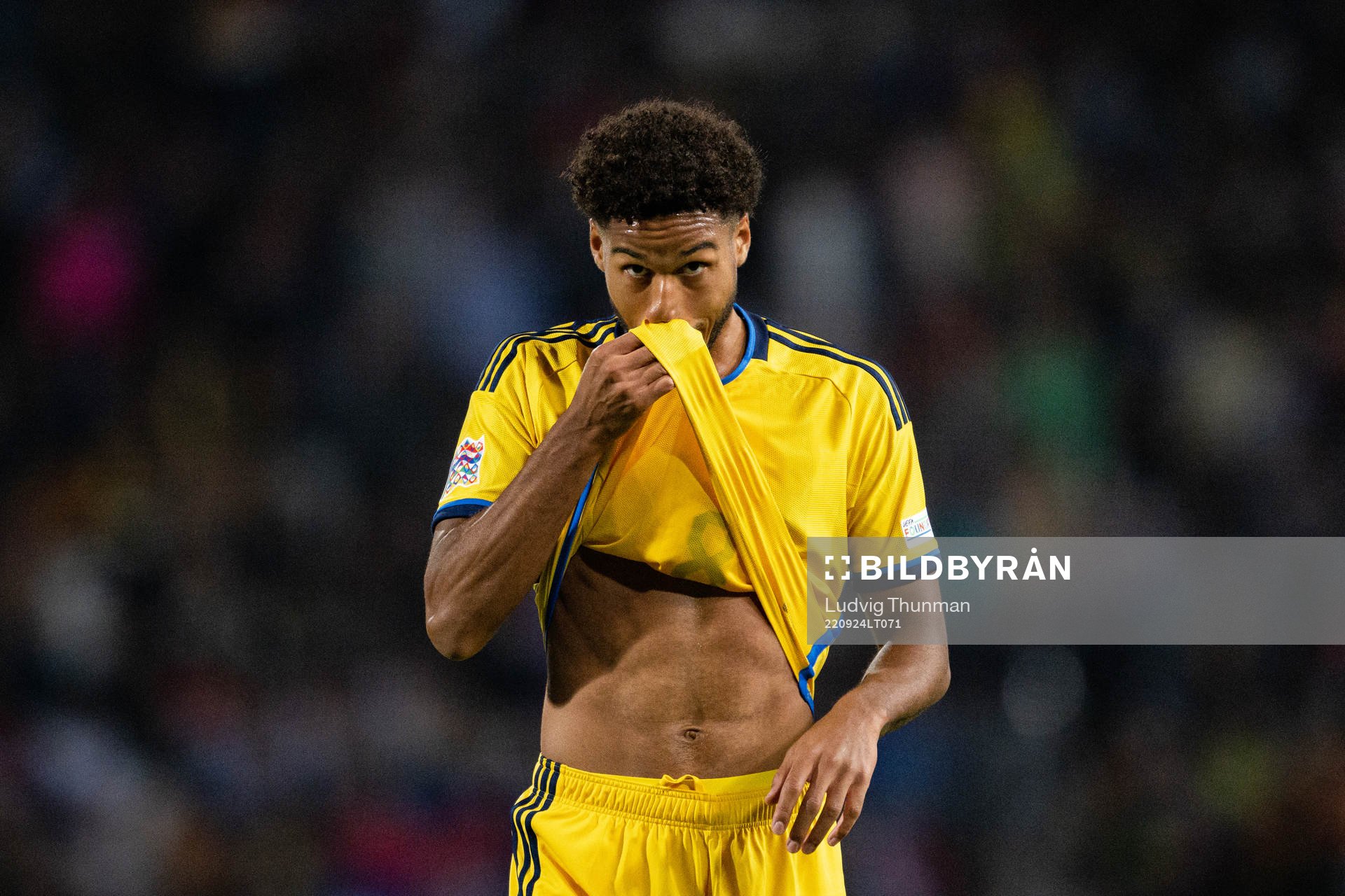 Jens Cajuste of Sweden looks dejected