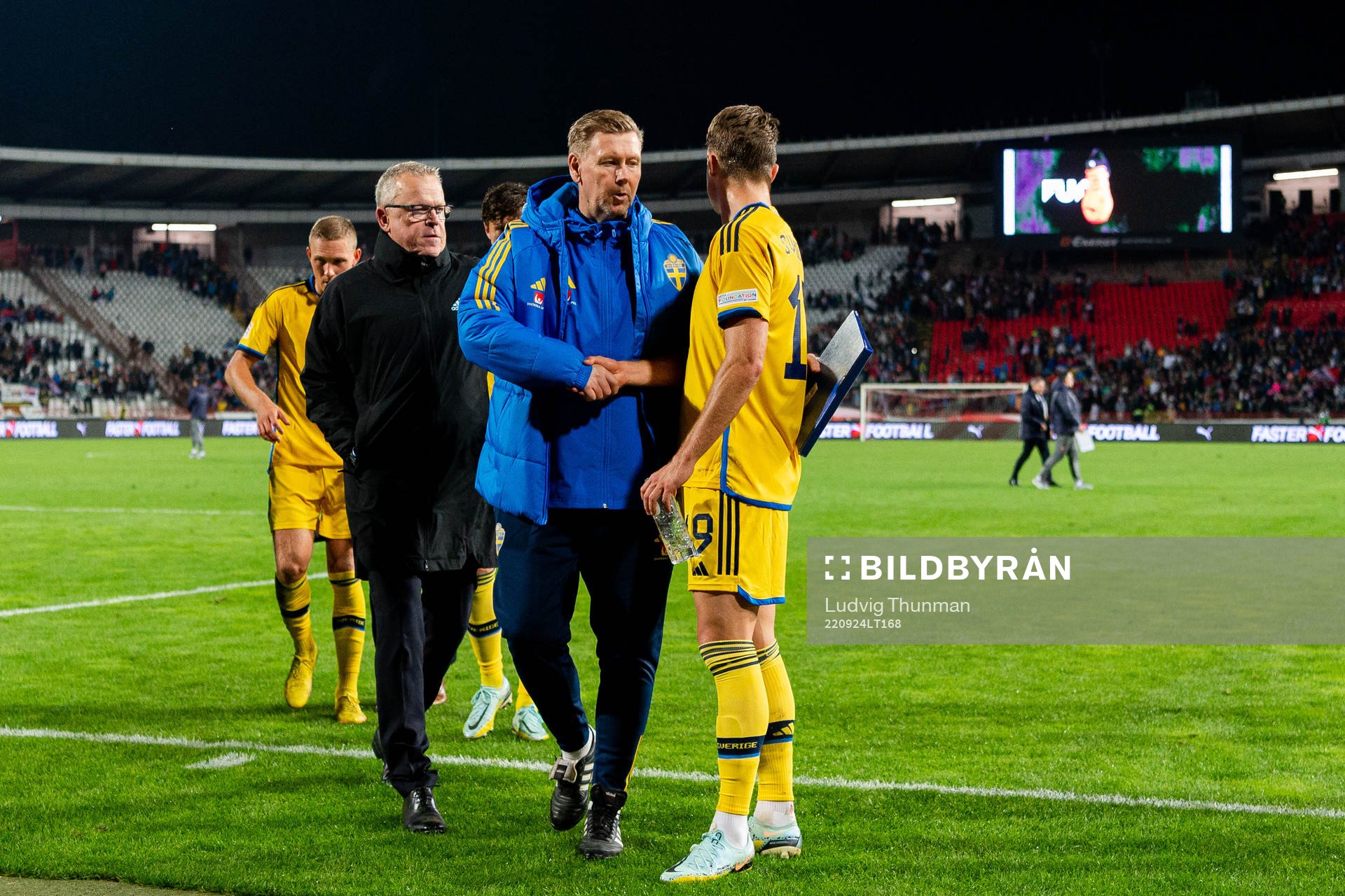Head coach Janne Andersson, Assistant coach Peter
