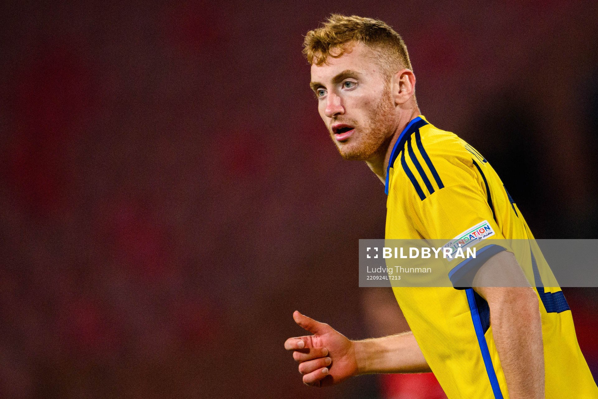 Dejan Kulusevski of Sweden during the Nations League between Serbia and Sweden on September 24, 2022 in Belgrade. 