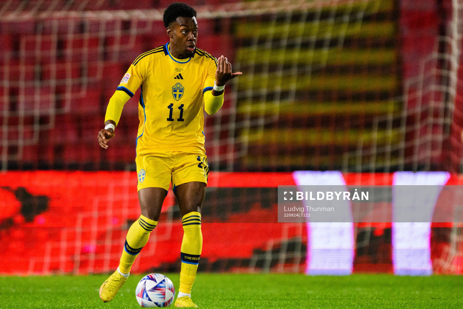 Anthony Elanga of Sweden