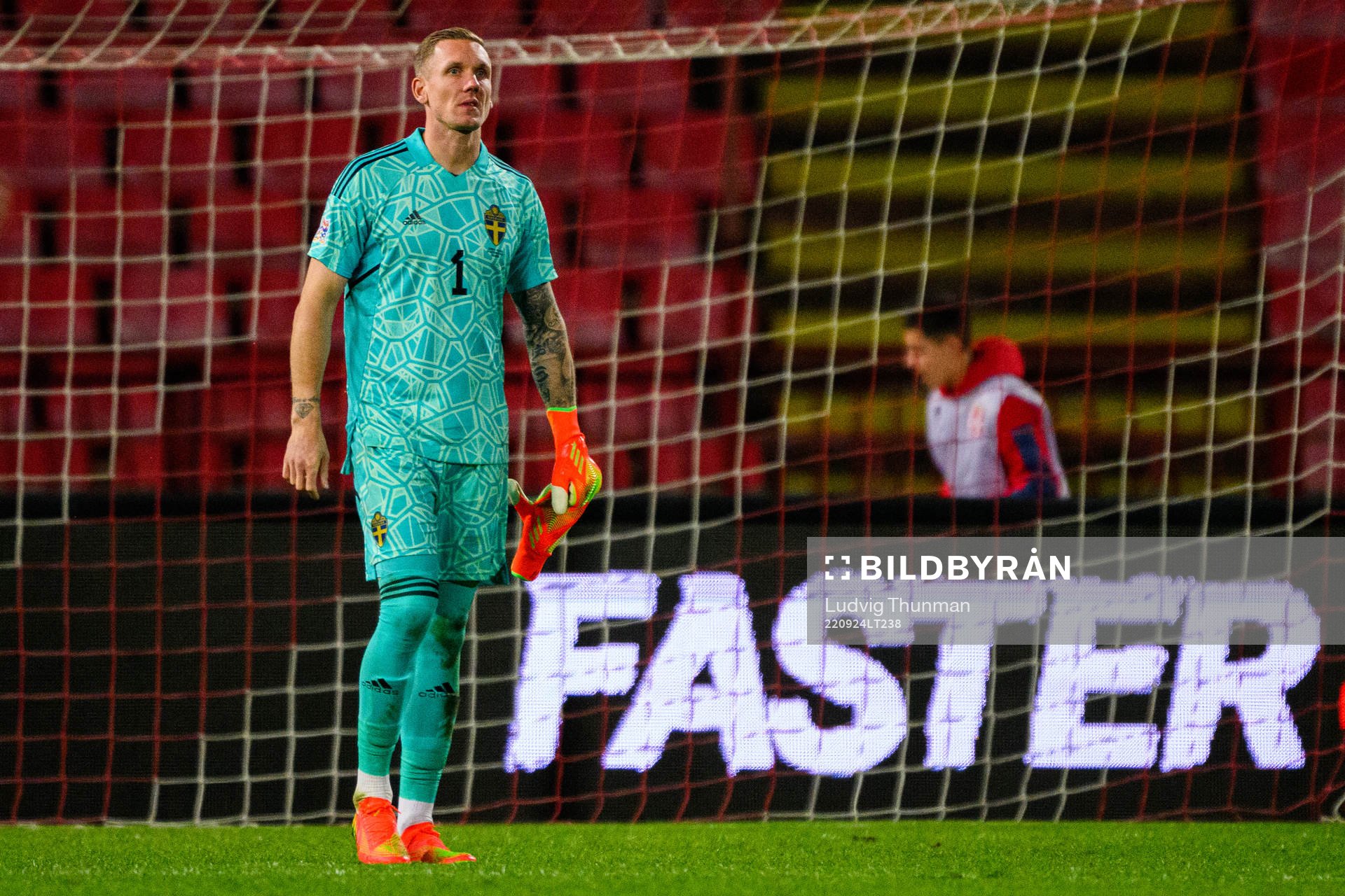 Goalkeeper Robin Olsen Lindelöf of Sweden looks dejected