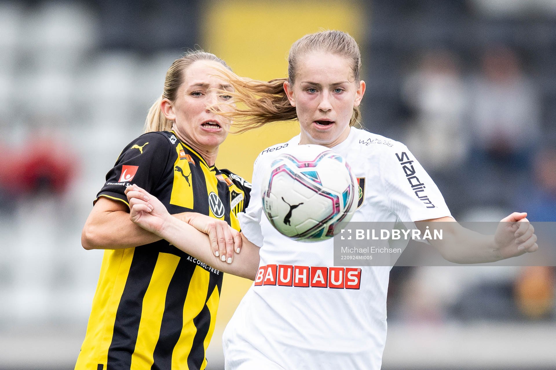 Häckens Elin Rubensson och Brommapojkarnas Ida Bengtsson