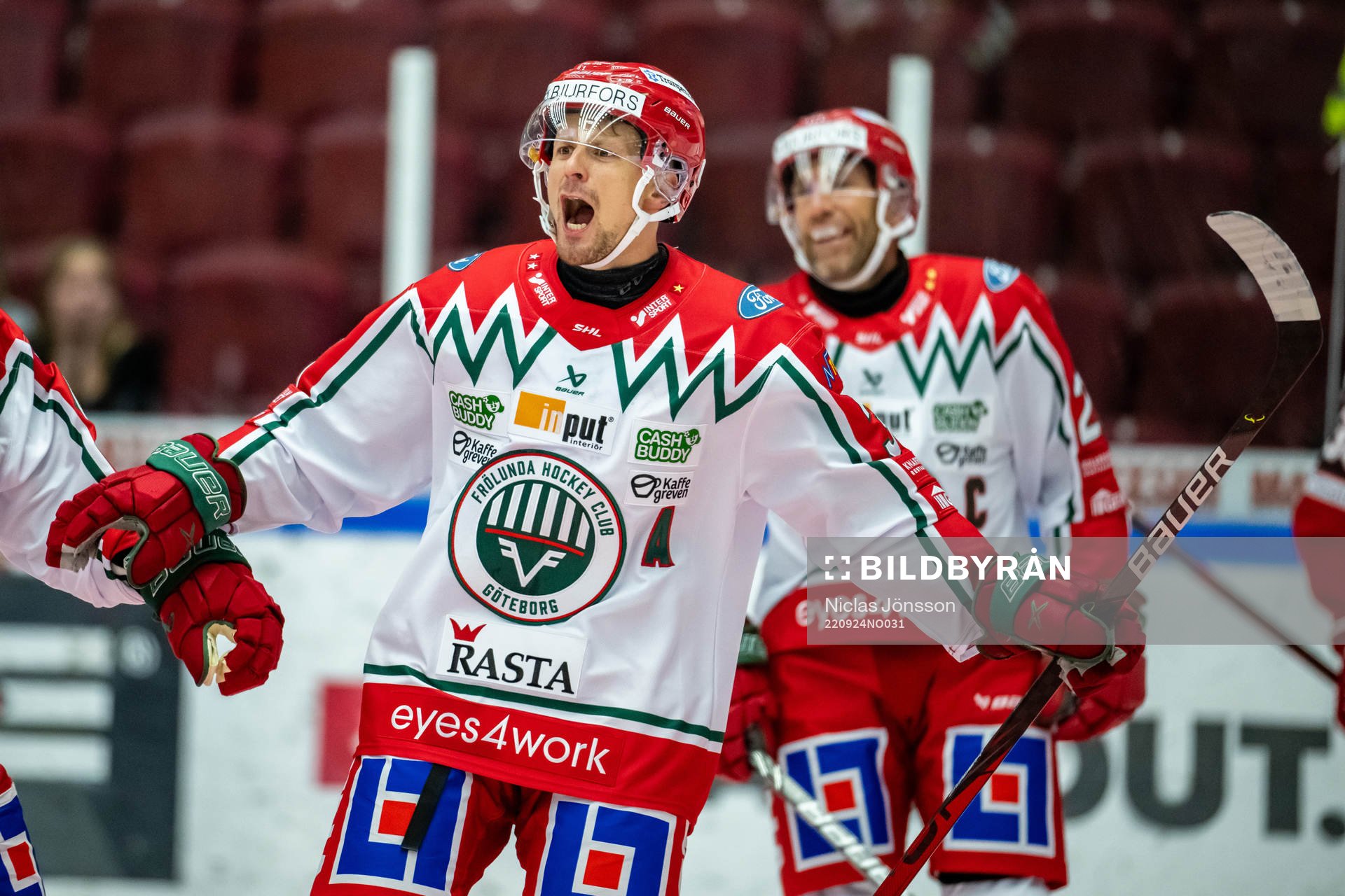 Frölundas Nicklas Lasu jublar