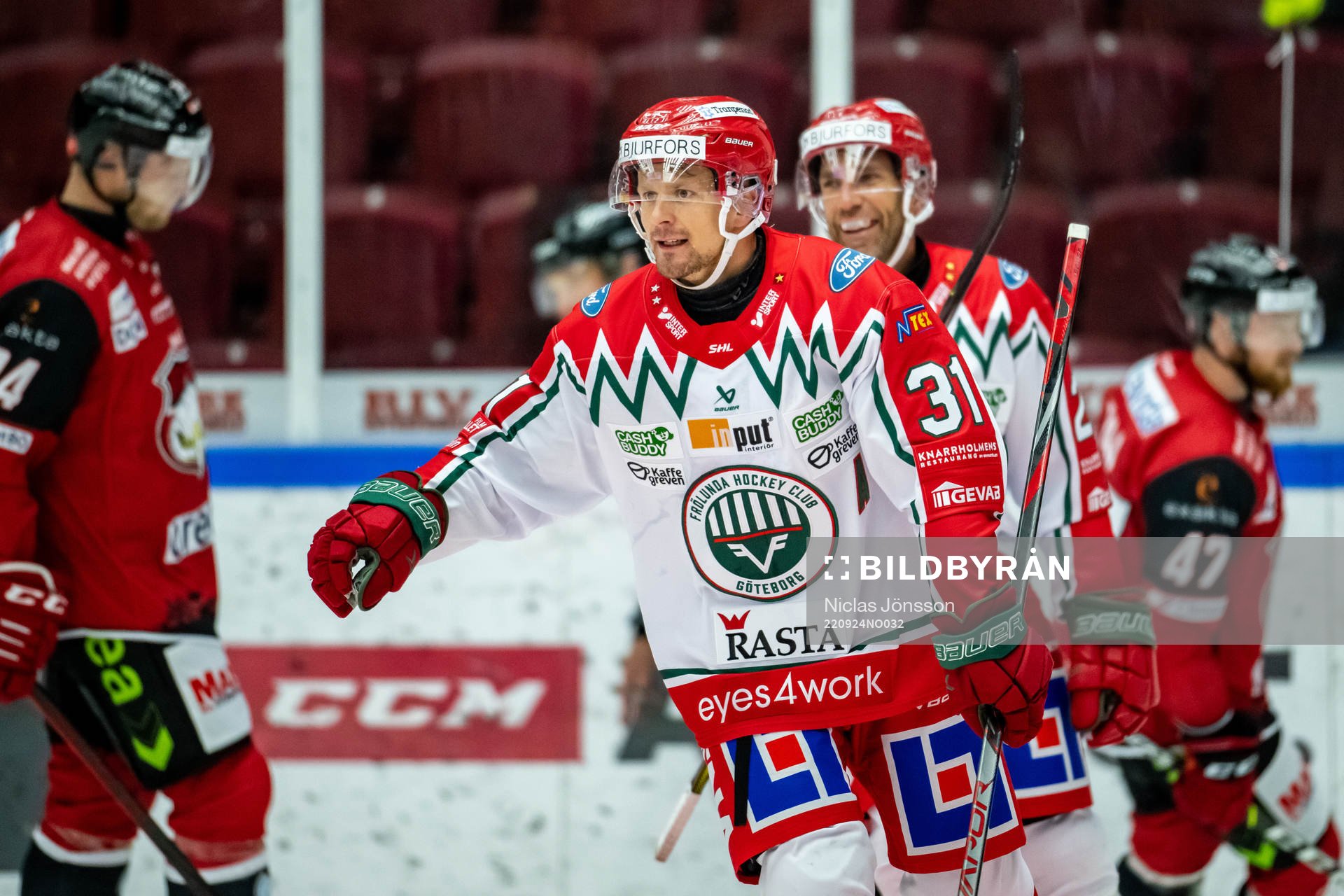 Frölundas Nicklas Lasu  jublar