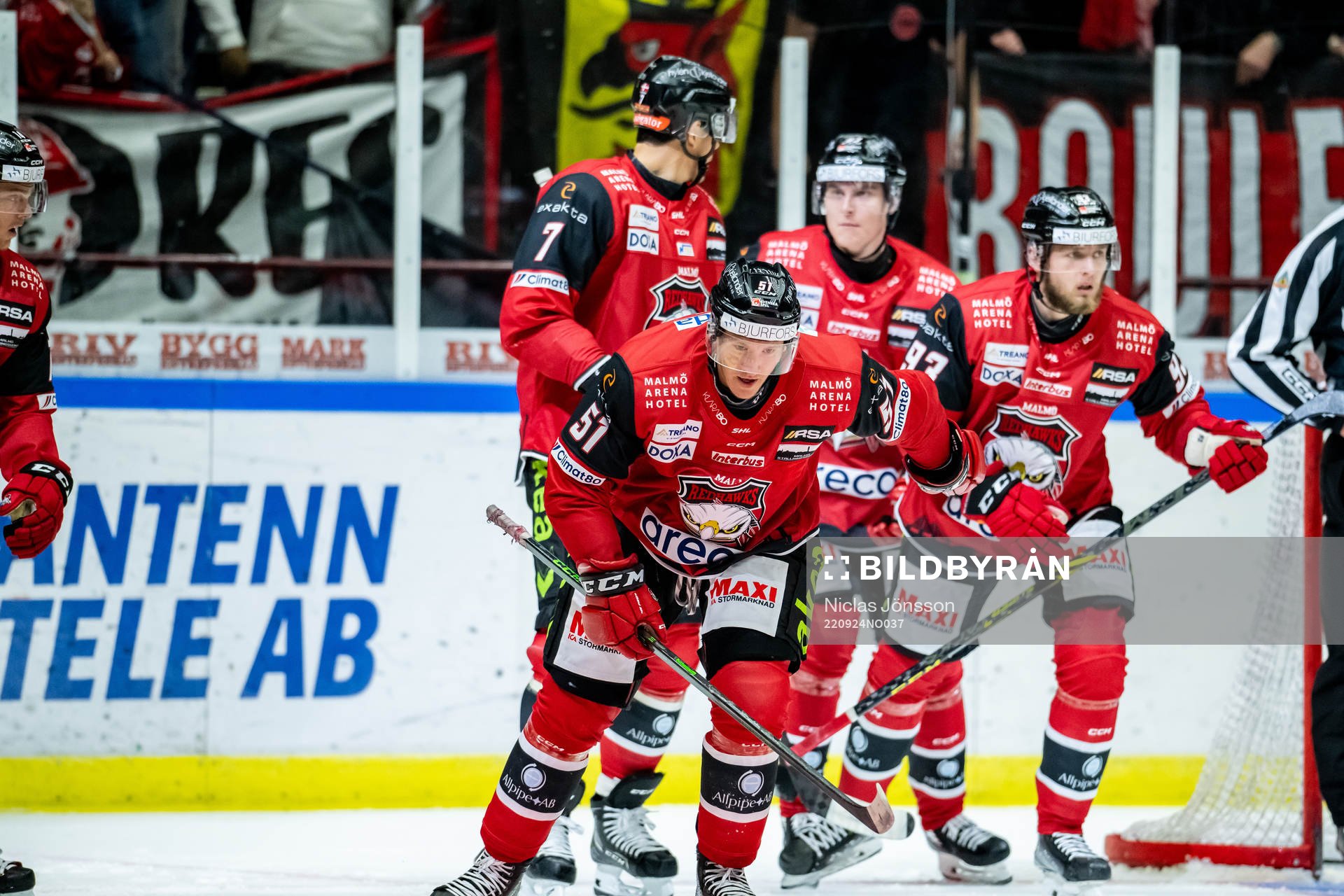 Malmö Redhawkss Emil Sylvegård  jublar