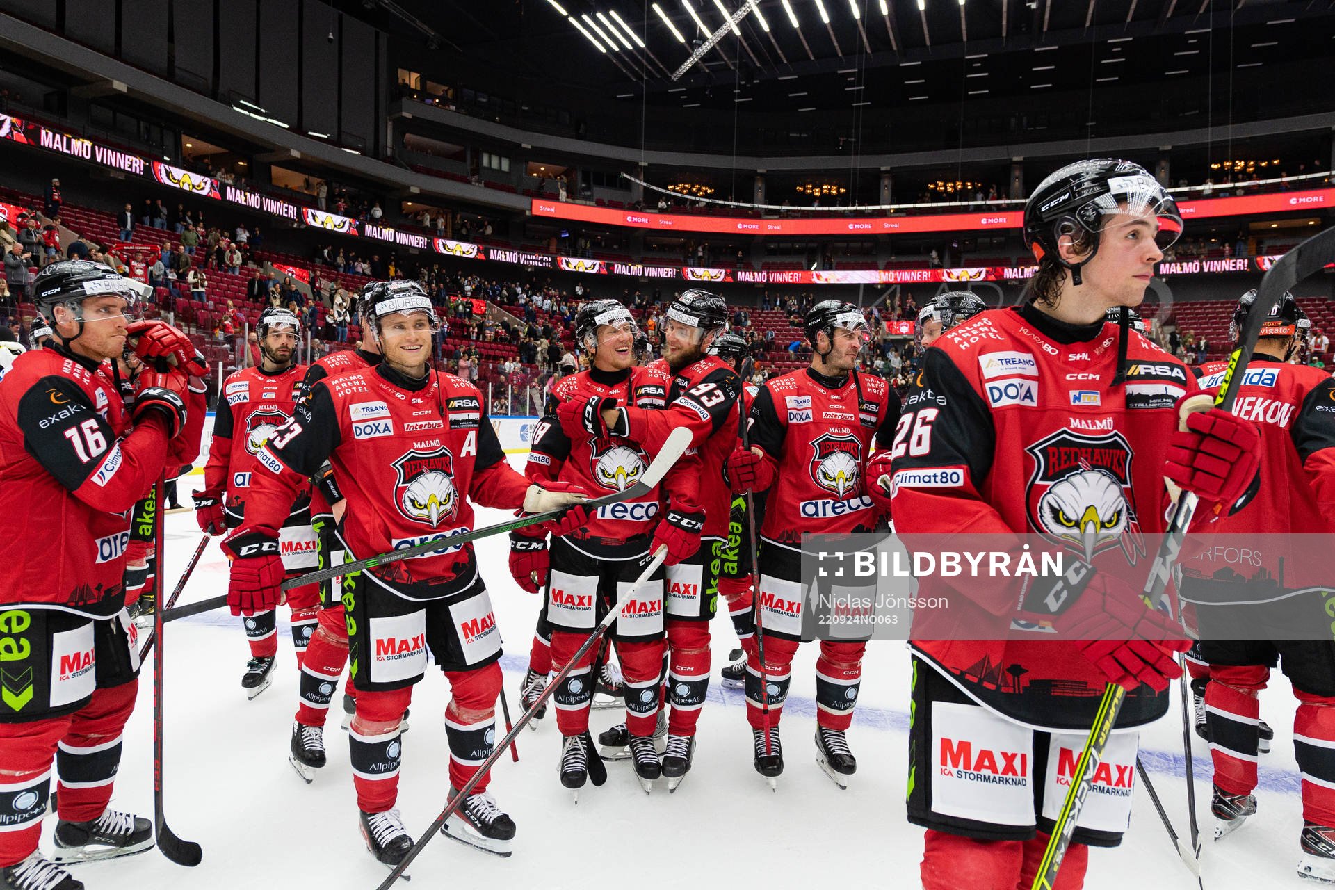 Malmö Redhawks Marcus Sylvegård och Kristian Vesalainen