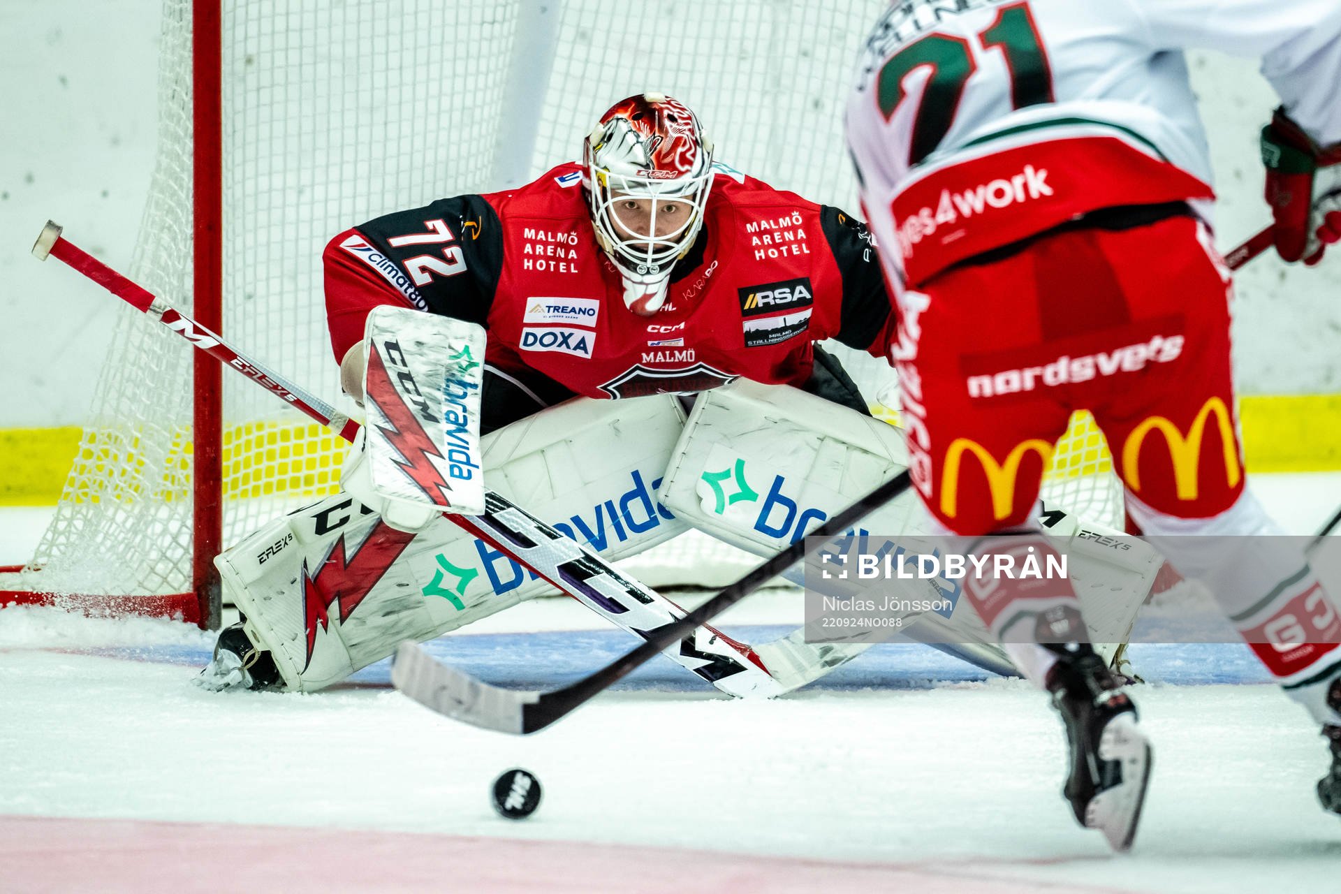 Malmö Redhawkss målvakt Daniel Marmenlind