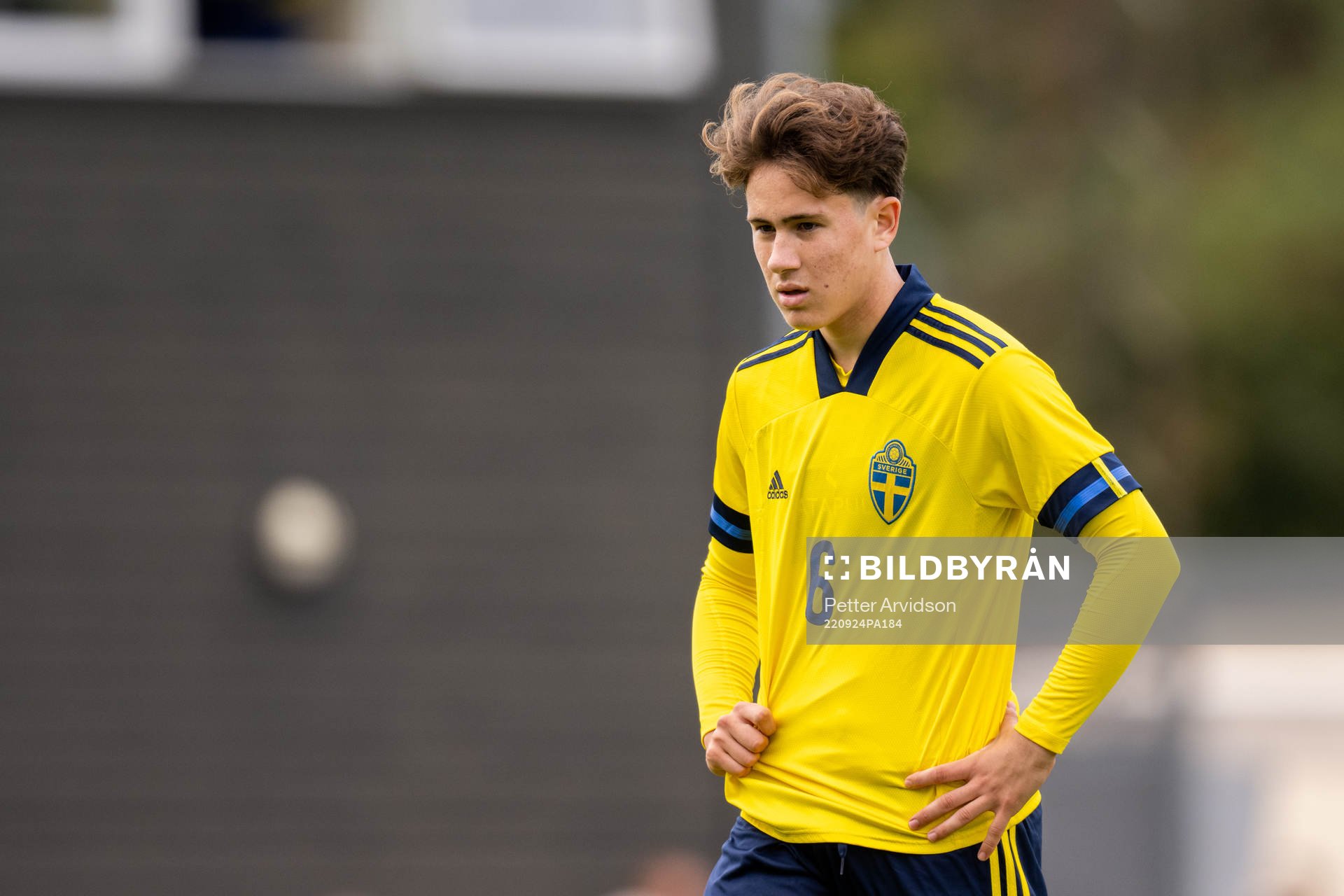 Marco Olsson Valdes of Sweden during the under-17 4-Nations tournament football match between Sweden and Austria on September 24, 2022 in Ystad.