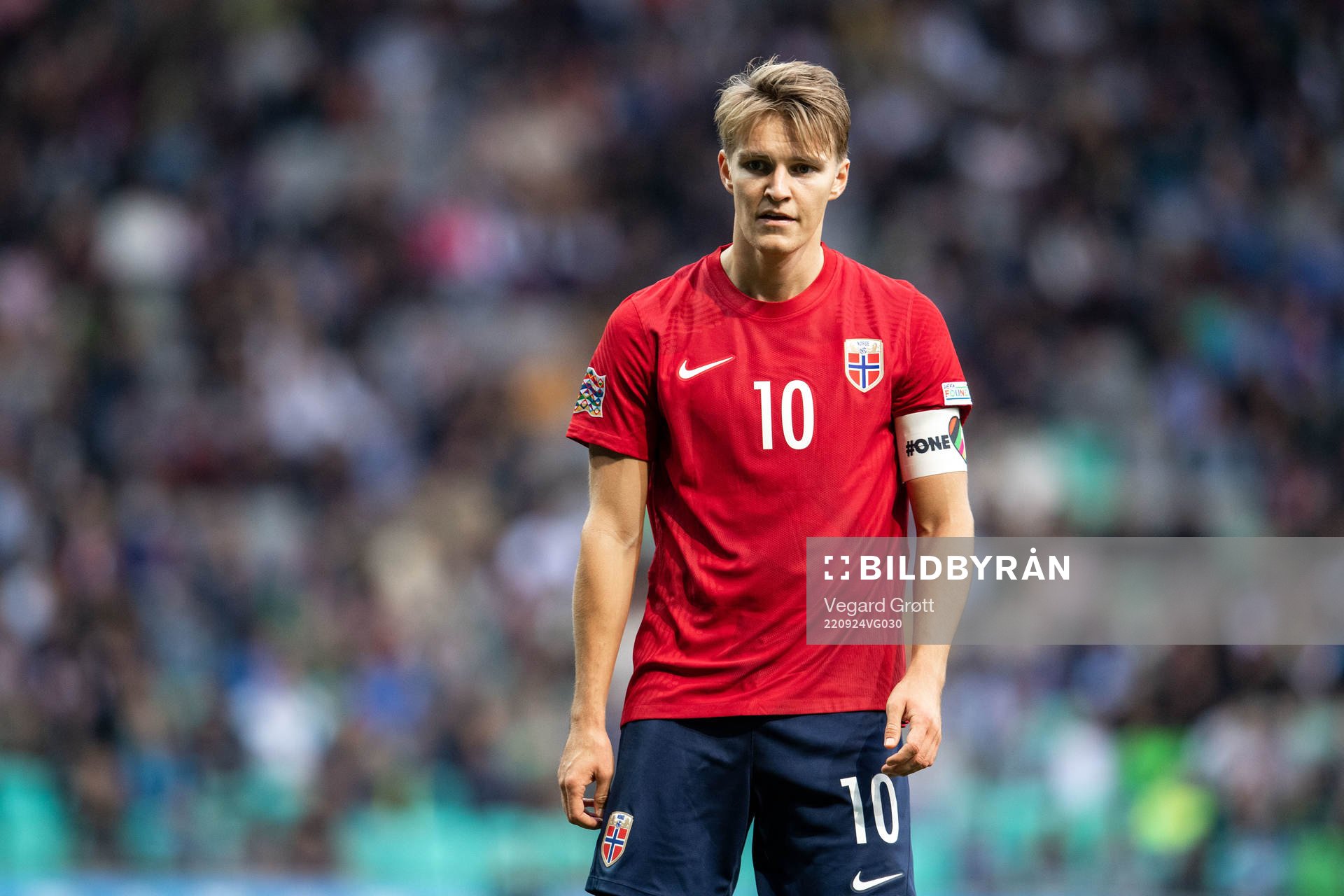 Martin Ødegaard of Norway looks dejected