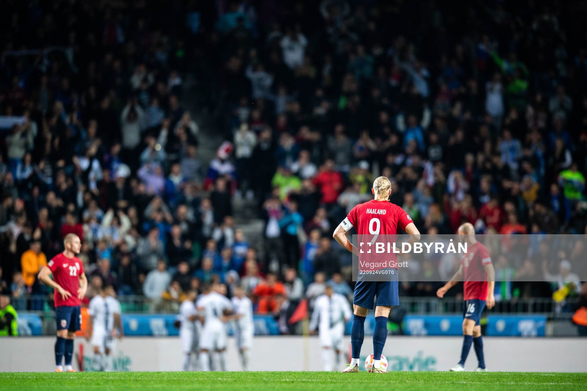 Erling Braut Haaland of Norway looks dejected