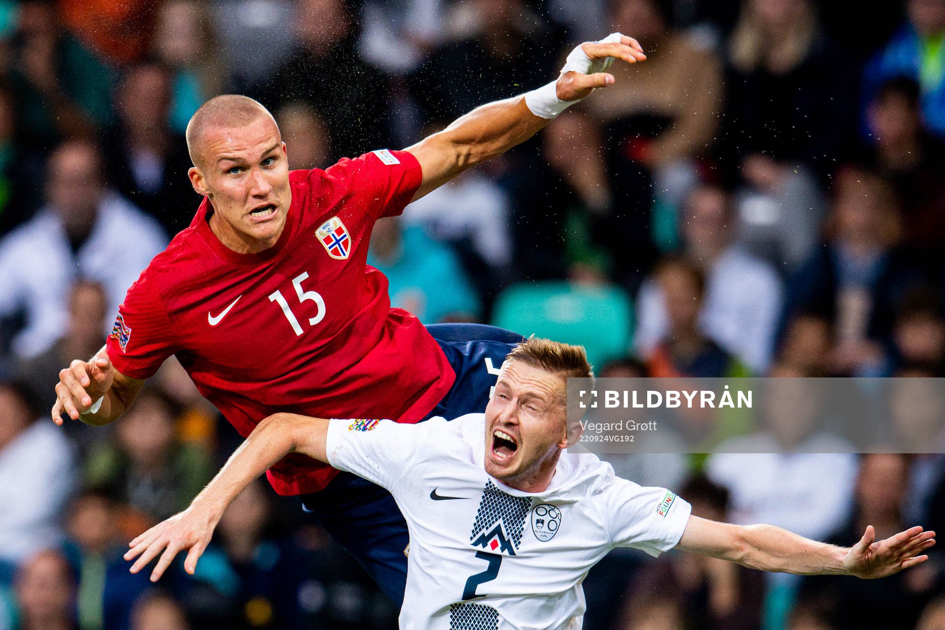Leo Skiri Østigård of Norway and Zan Karicnik of Slovenia