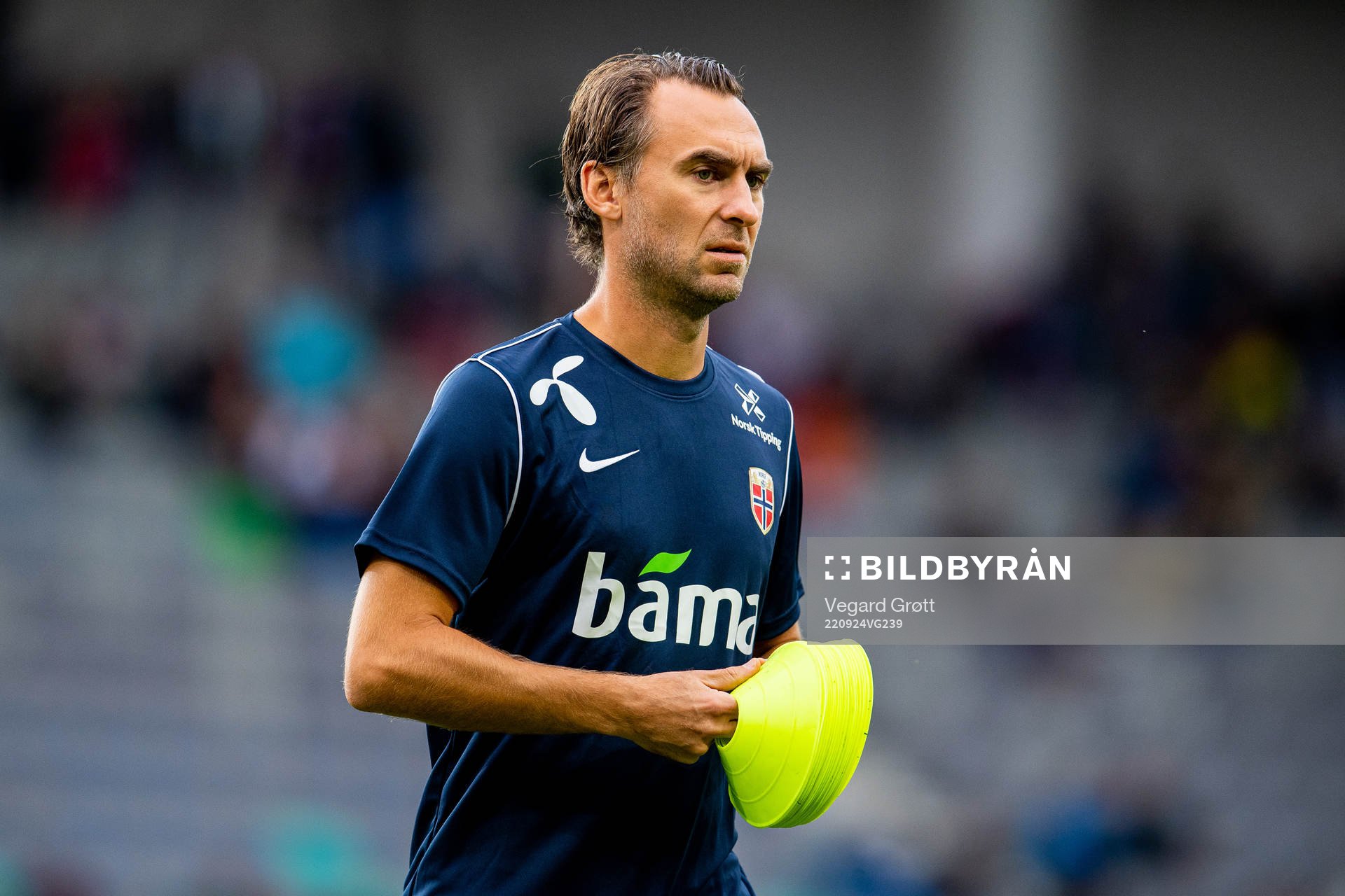 Sigurd Ertsås, kit manager of Norway, ahead of the Nations League football match between Slovenia and Norway on September 24, 2022 in Ljubljana.