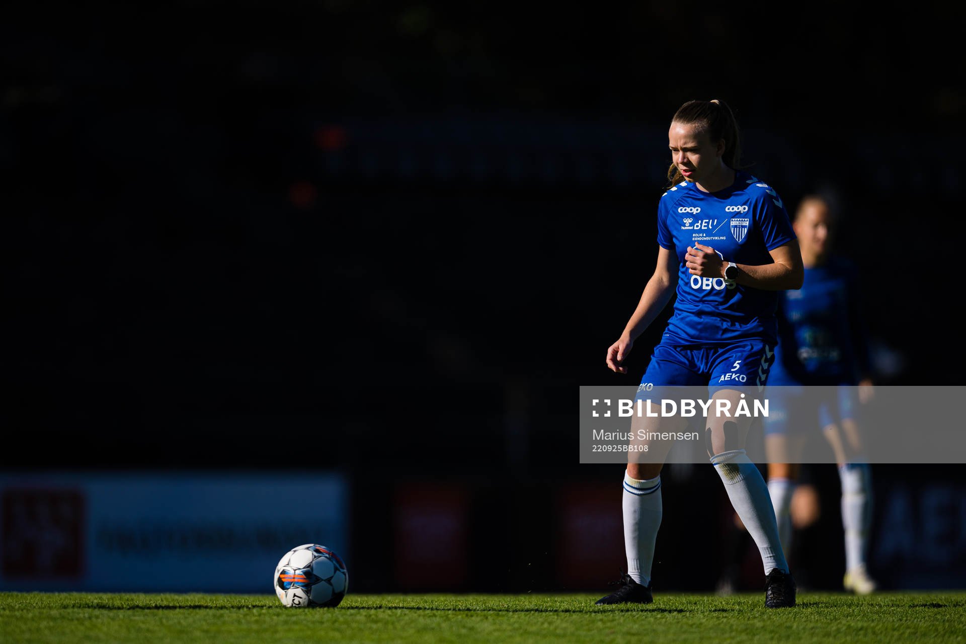 Susanne Oliver Haaland of Kolbotn warms up