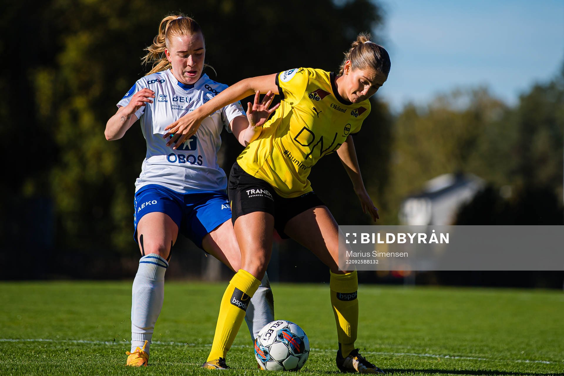 Marie Hella Andresen of Kolbotn and Irene Dirdal of LSK