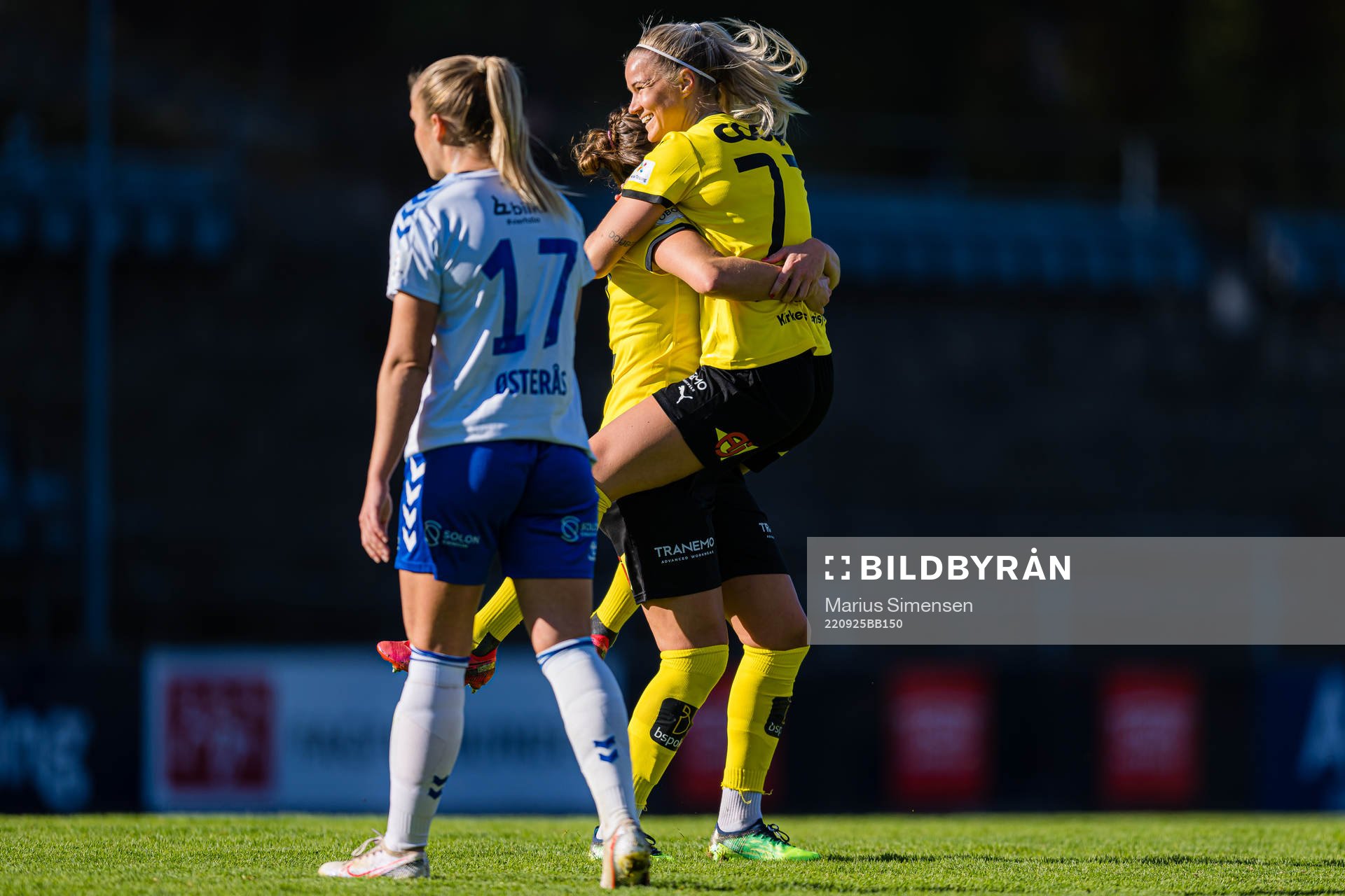 Eva Amanda Johnsson Haahr of LSK Kvinner celebrates