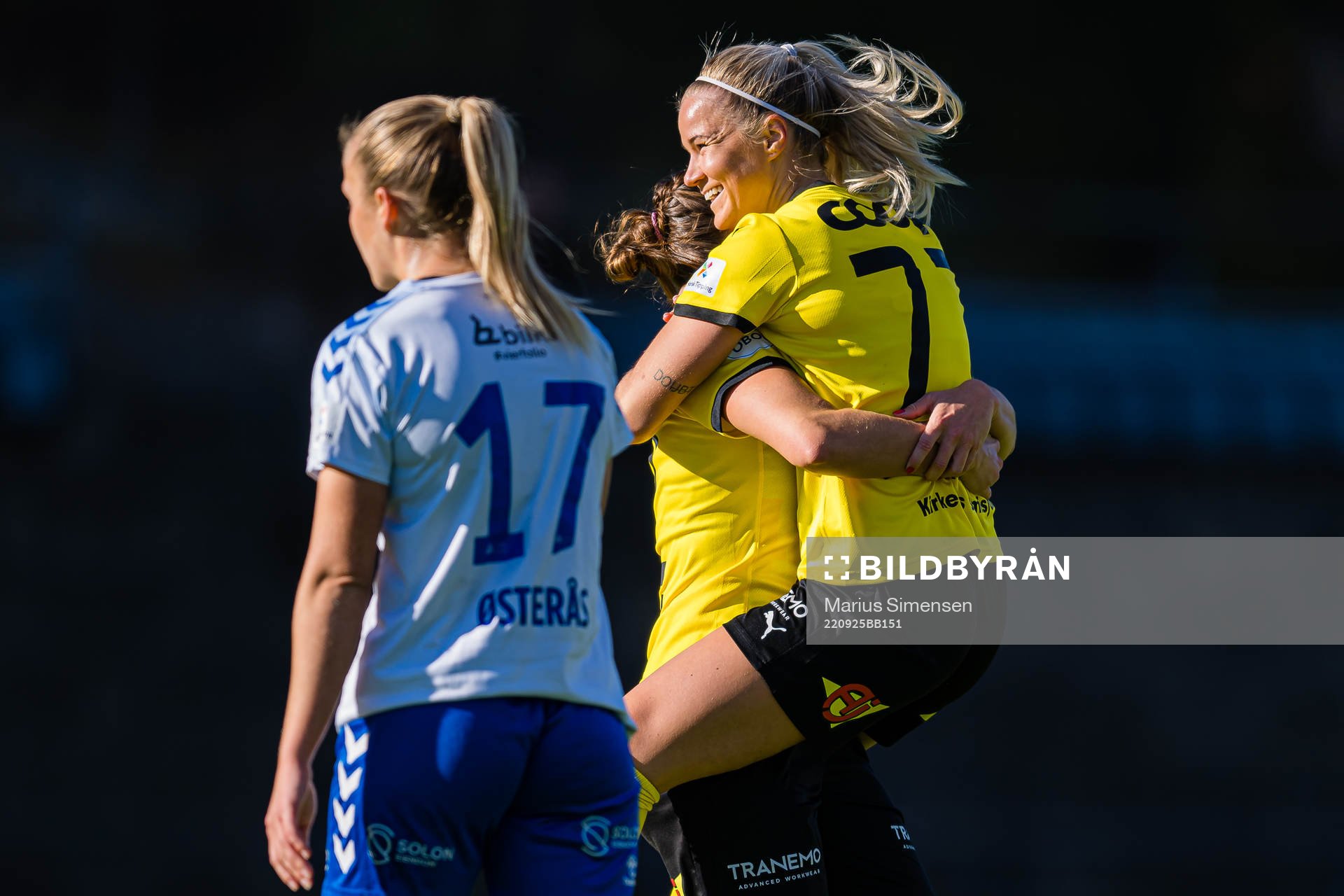 Eva Amanda Johnsson Haahr of LSK Kvinner celebrates