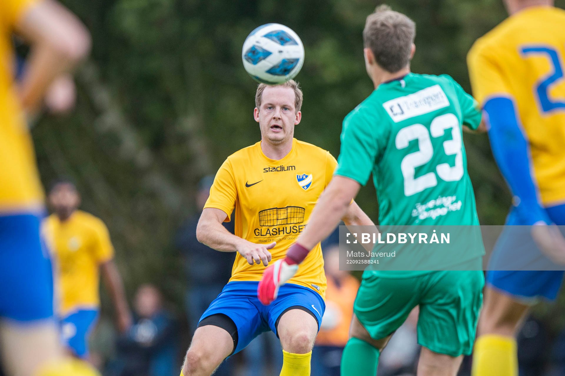 Klagshamns Jesper Bengtsson under fotbollsmatchen i Divison 4 Sydvästra mellan FC Trelleborg och Klagshamn den 25 september 2022 i Trelleborg.