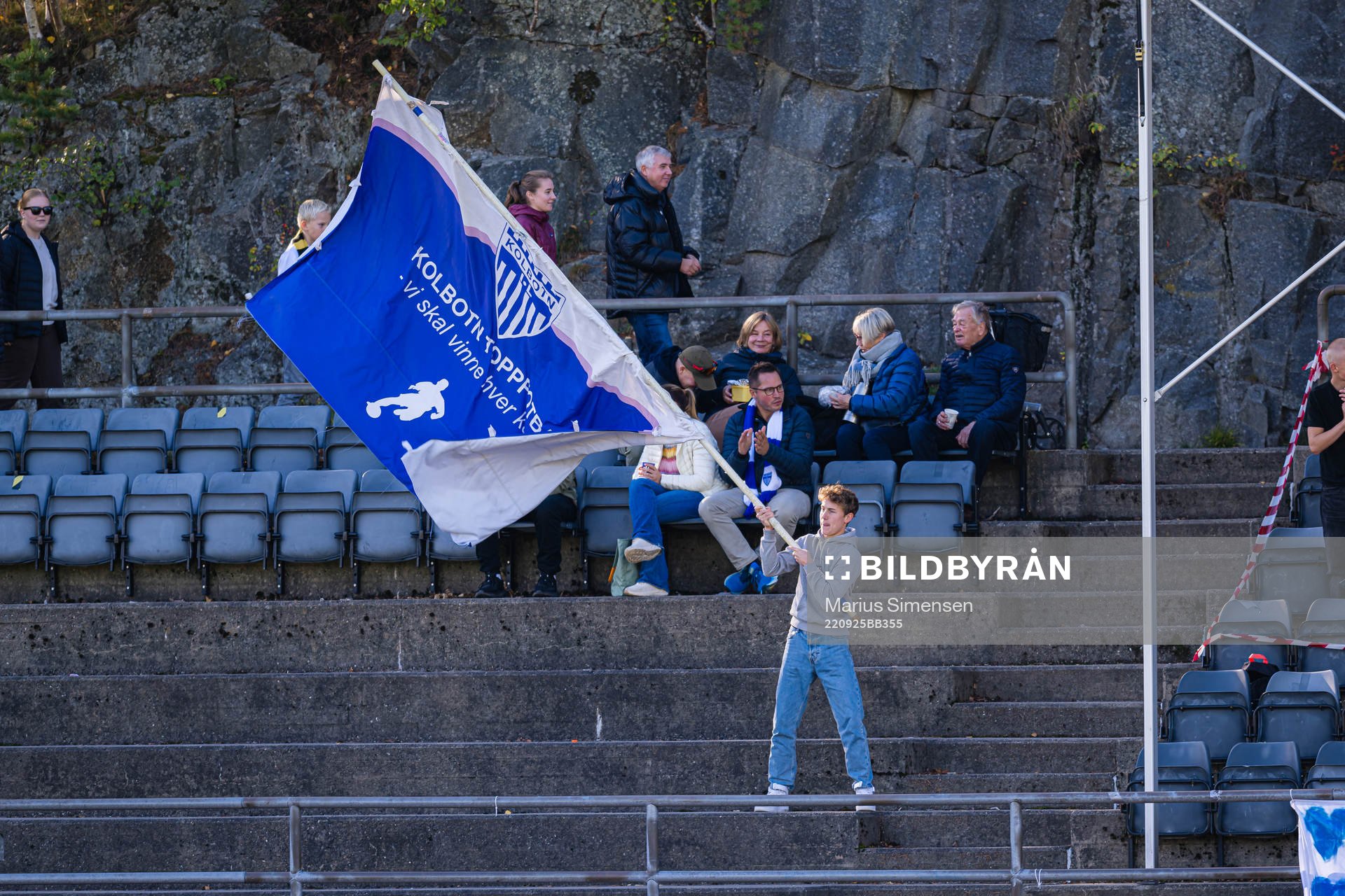 Spectators in the stands