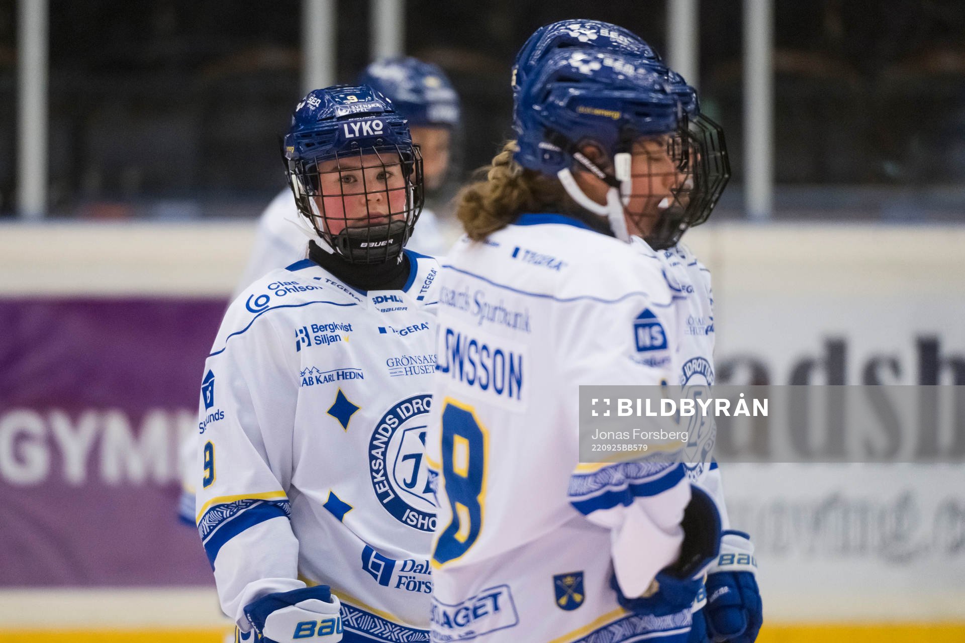 Leksands Hana Haasova innan ishockeymatchen i SDHL mellan