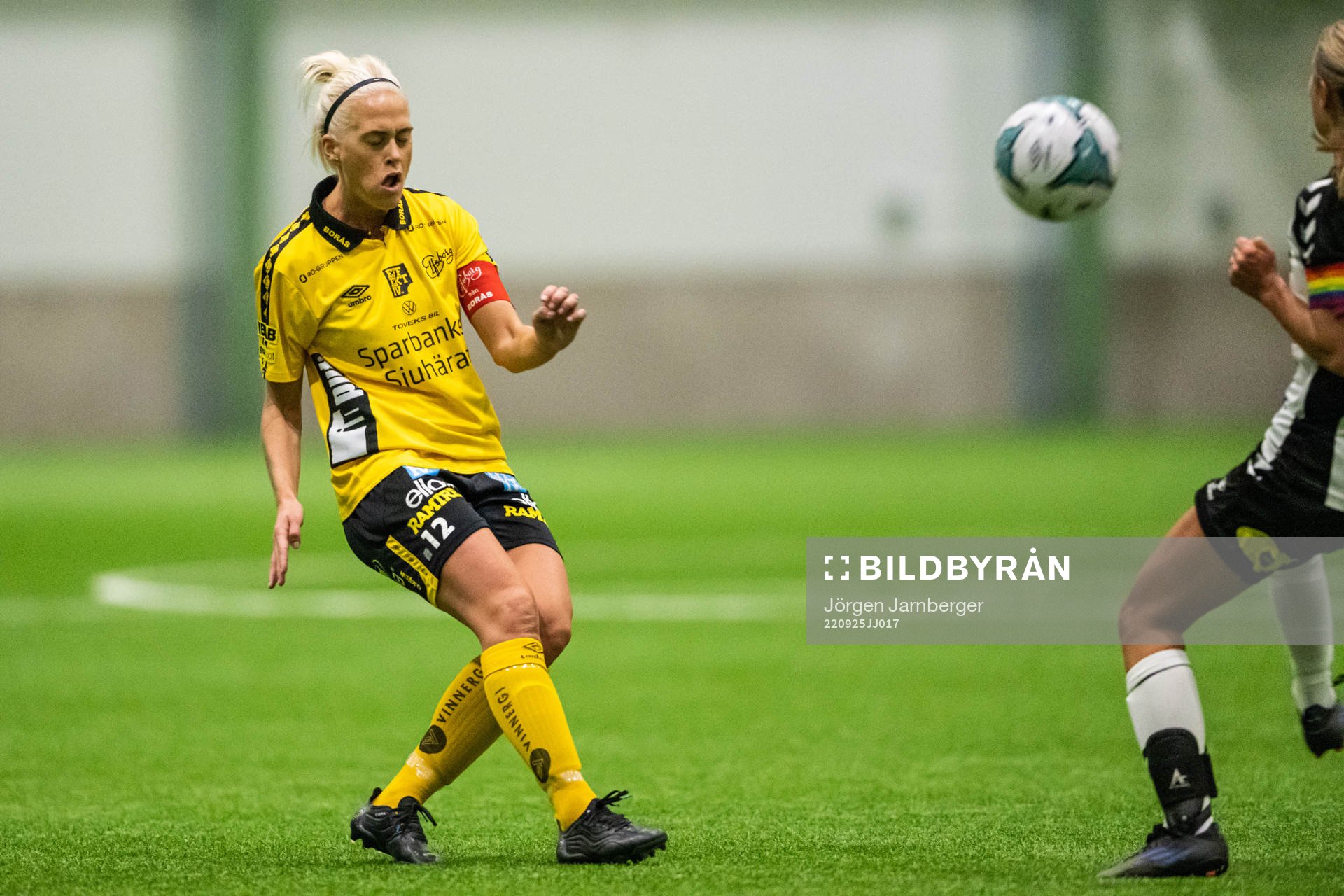 Elfsborgs Ellen Larsson under fotbollsmatchen i Div 2 Mellersta Götaland mellan Elfsborg och Skultorp den 25 september 2022 i Borås. 