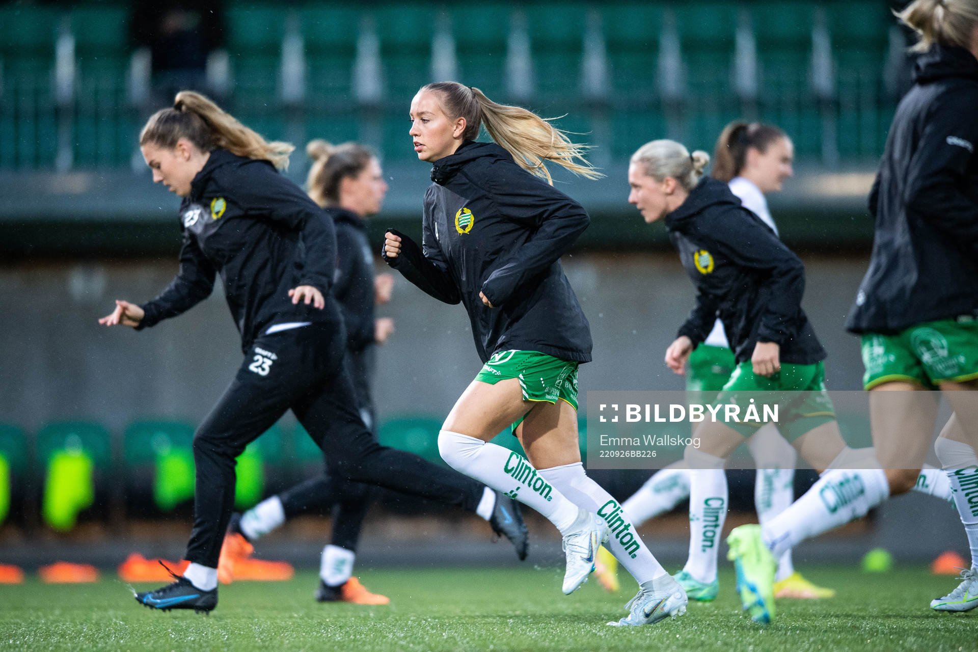 Hammarbys Sara Eriksson inför fotbollsmatchen i Damallsvenskan mellan Hammarby och Linköping den 26 september 2022 i Stockholm. 