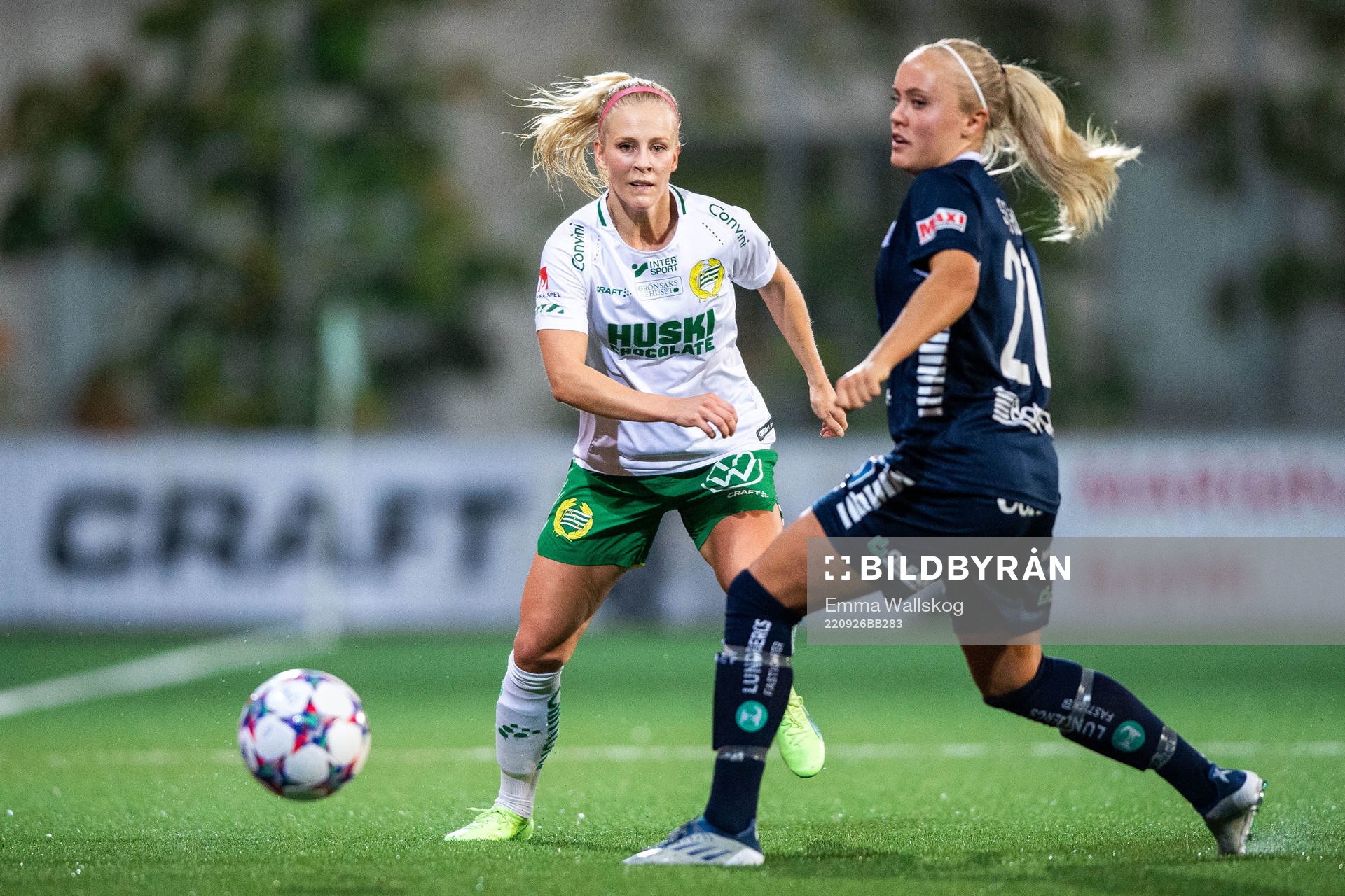 Hammarbys Adelina Engman och Linköpings Alva Selerud