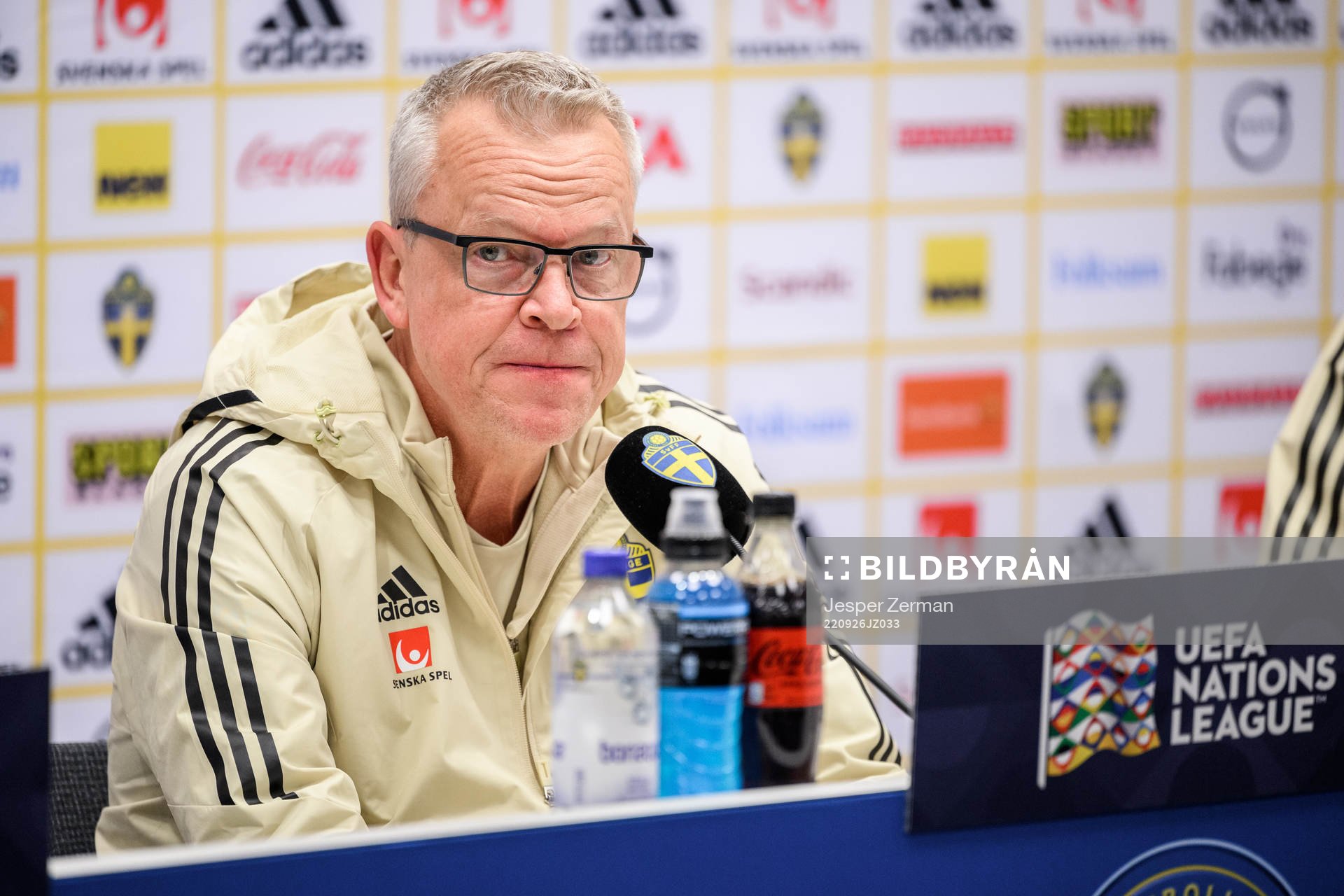 Head coach Janne Andersson at a press conference