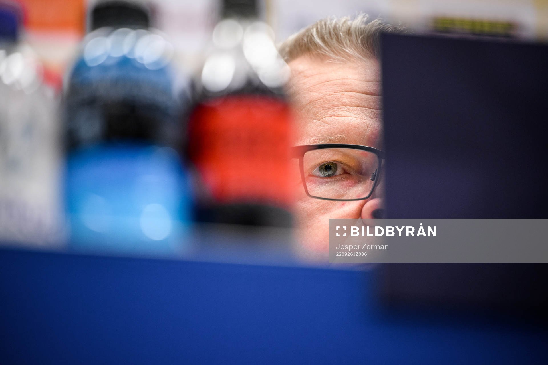 Head coach Janne Andersson at a press conference after a training session with the Swedish national football team on September 26, 2022 in Stockholm.