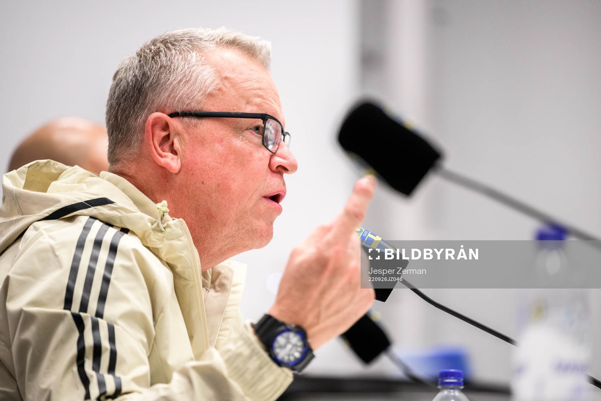 Head coach Janne Andersson  at a press conference