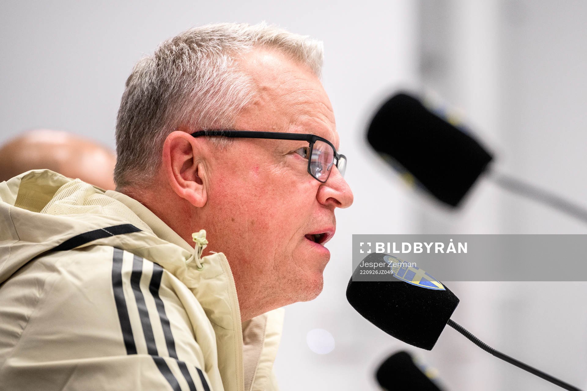 Head coach Janne Andersson  at a press conference