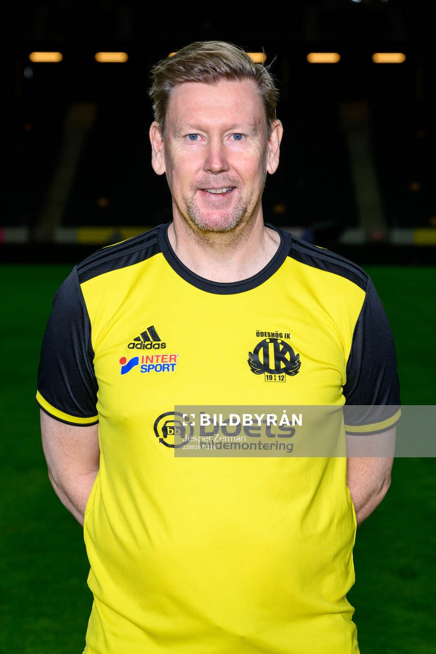 Assistant coach Peter Wettergren poses for a portrait with