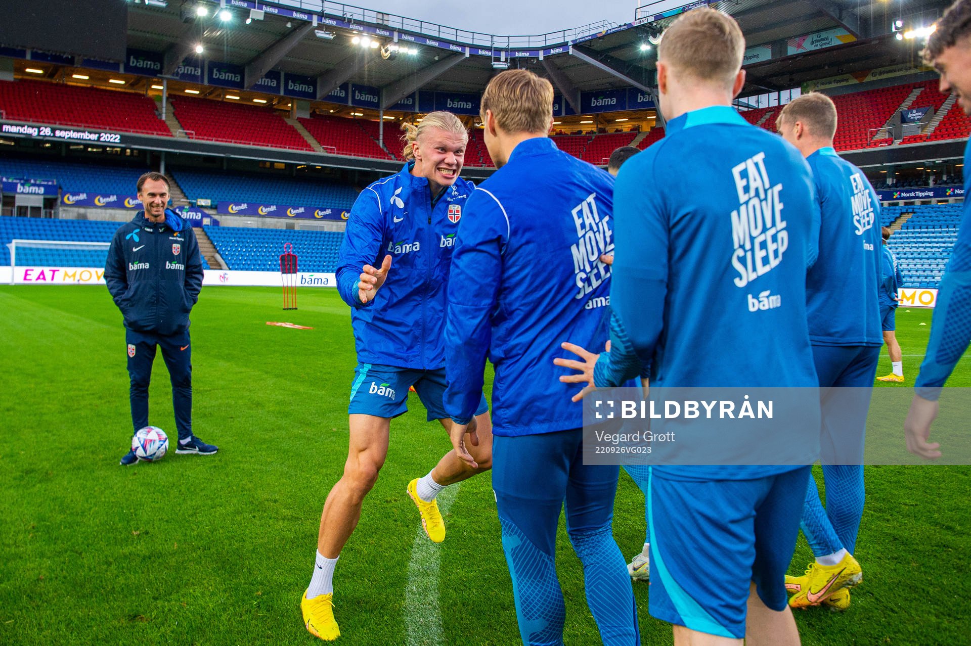 Erling Braut Haaland and Martin Ødegaard of the Norwegian