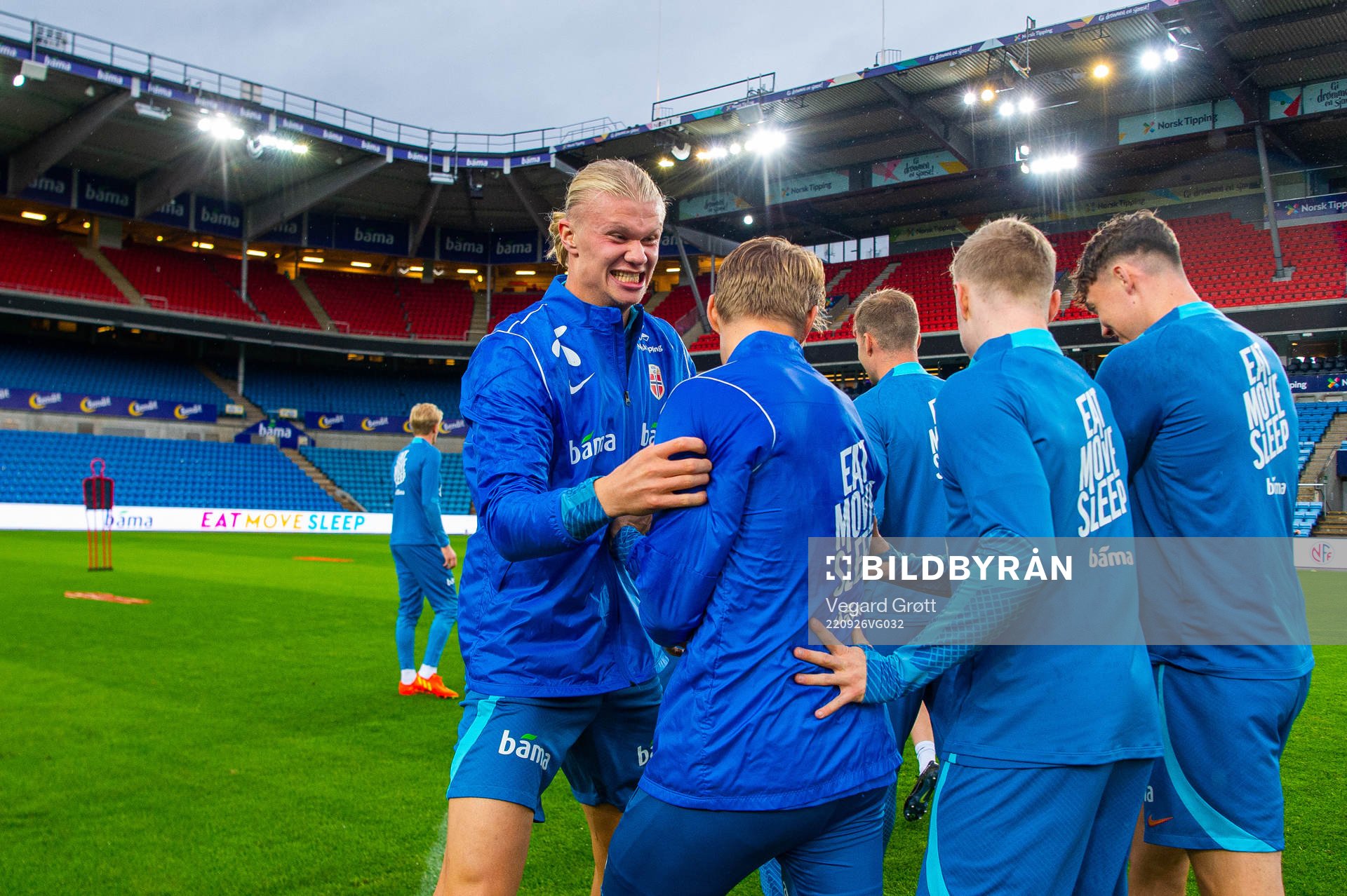 Erling Braut Haaland and Martin Ødegaard of the Norwegian