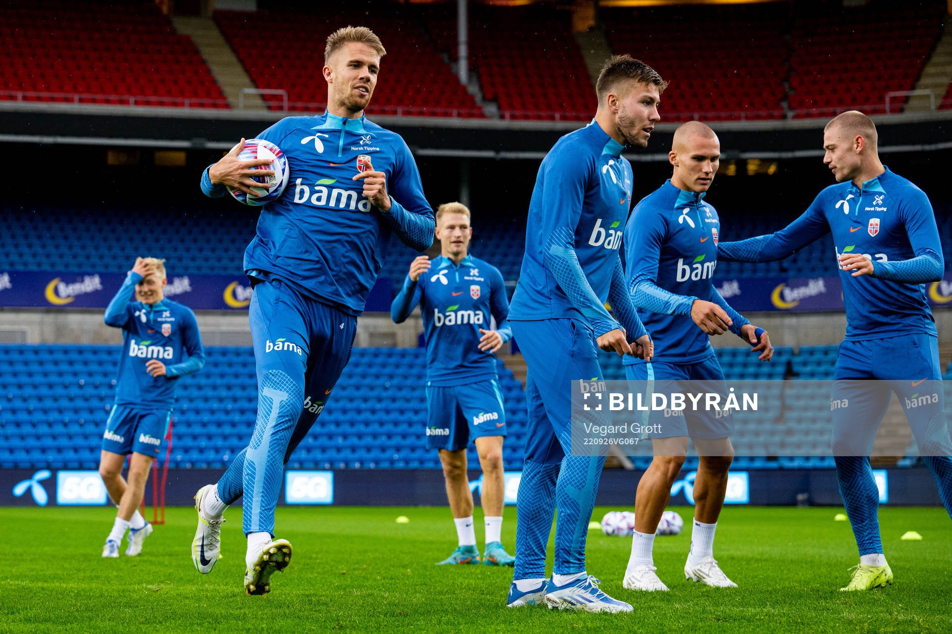 Kristoffer Ajer of the Norwegian national football team