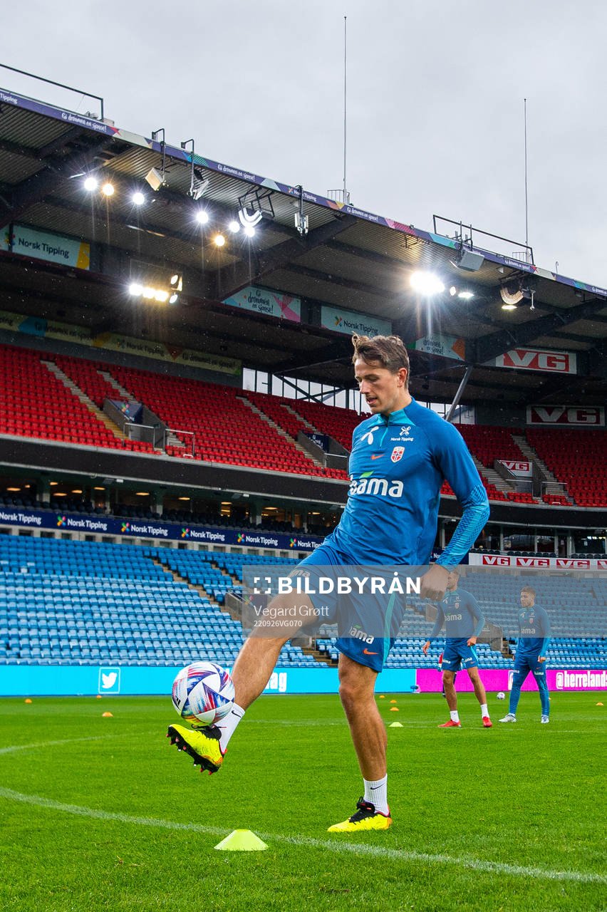 Sander Berge of the Norwegian national football team