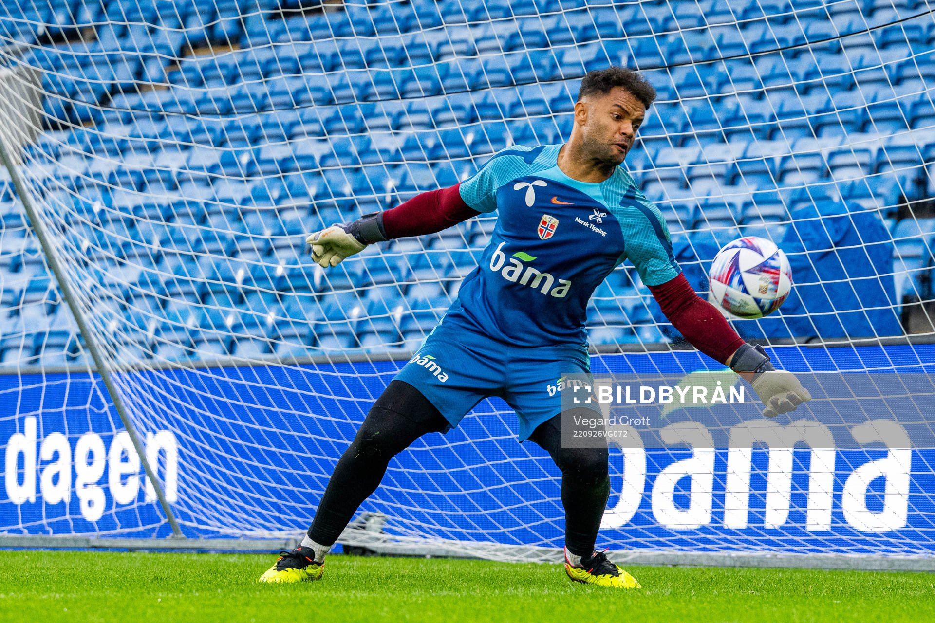 Goalkeeper Sten Grytebust of the Norwegian national