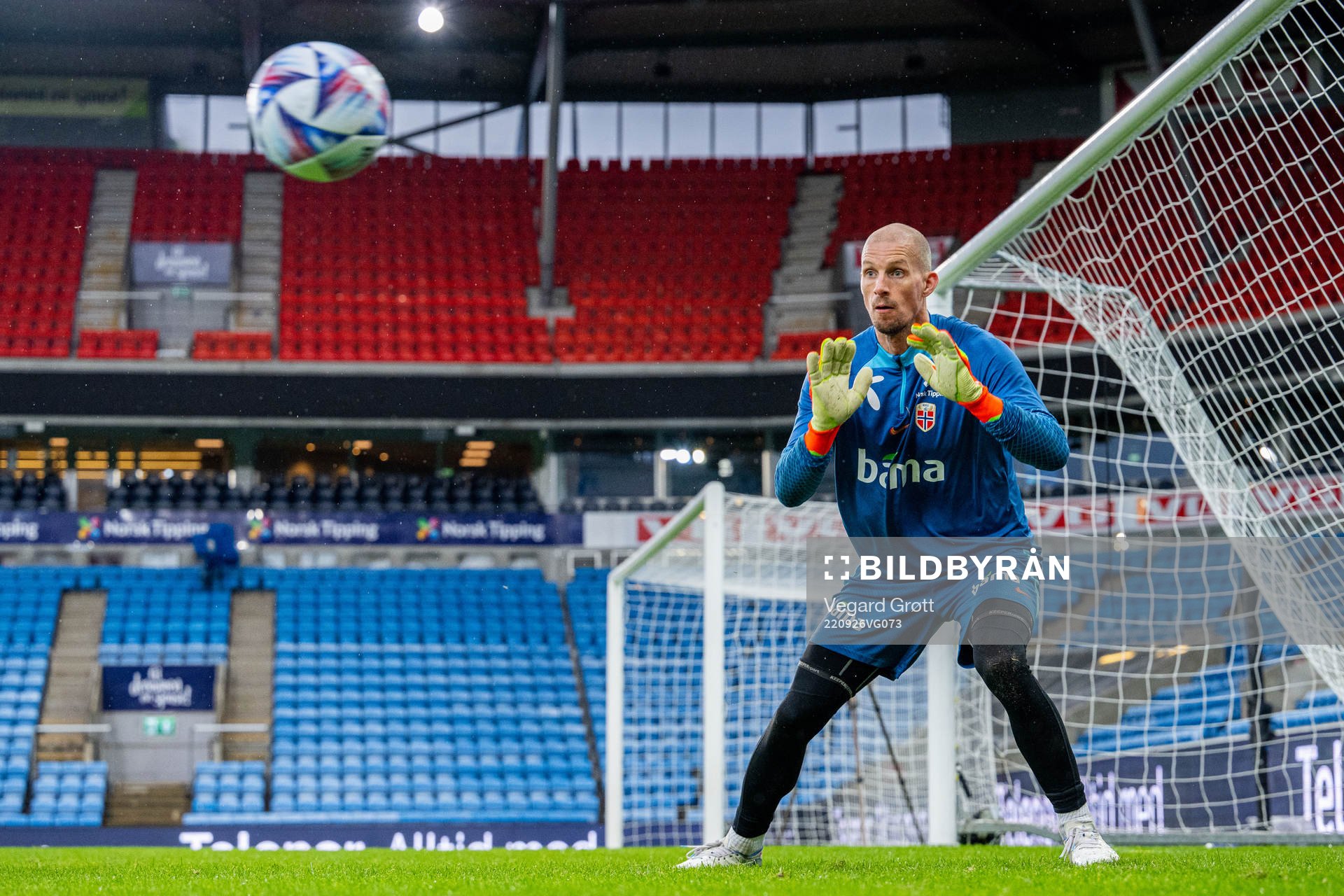 Goalkeeper André Hansen of the Norwegian national football