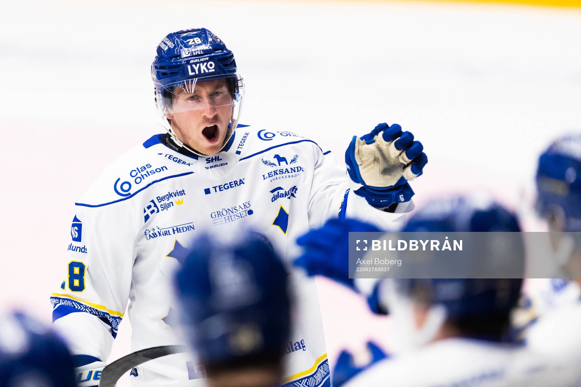 Leksands Justin Glenn Kloos jublar