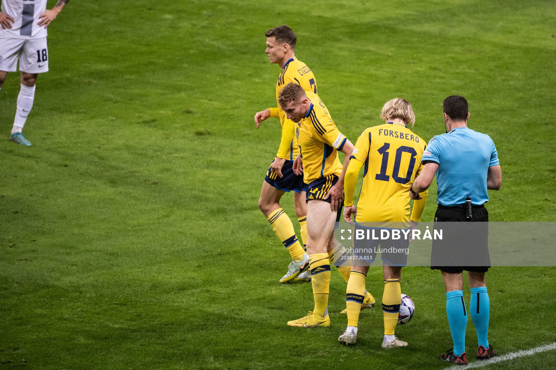 Dejan Kulusevski of Sweden in pain