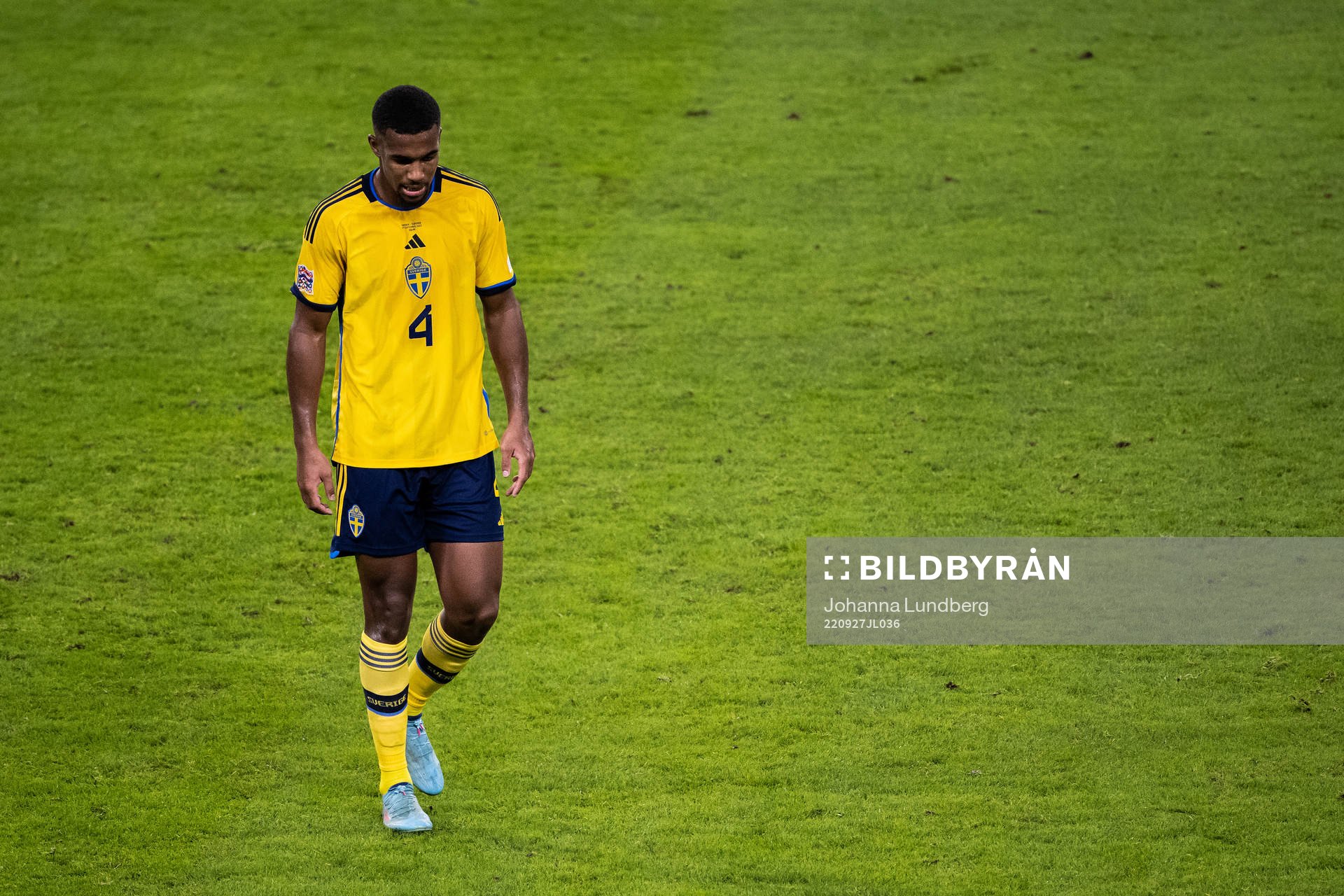 Isak Hien of Sweden looks dejected