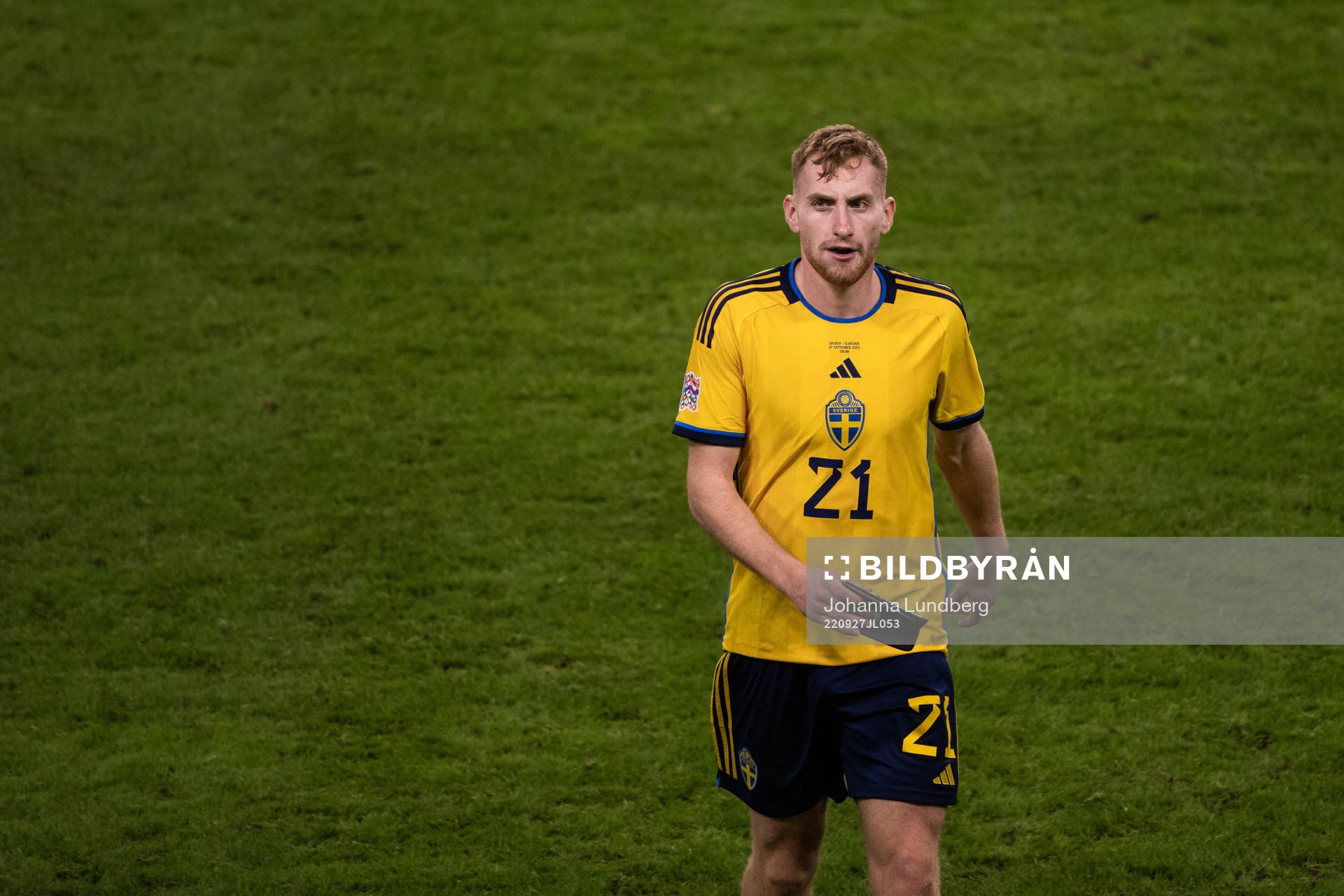 Dejan Kulusevski of Sweden looks dejected