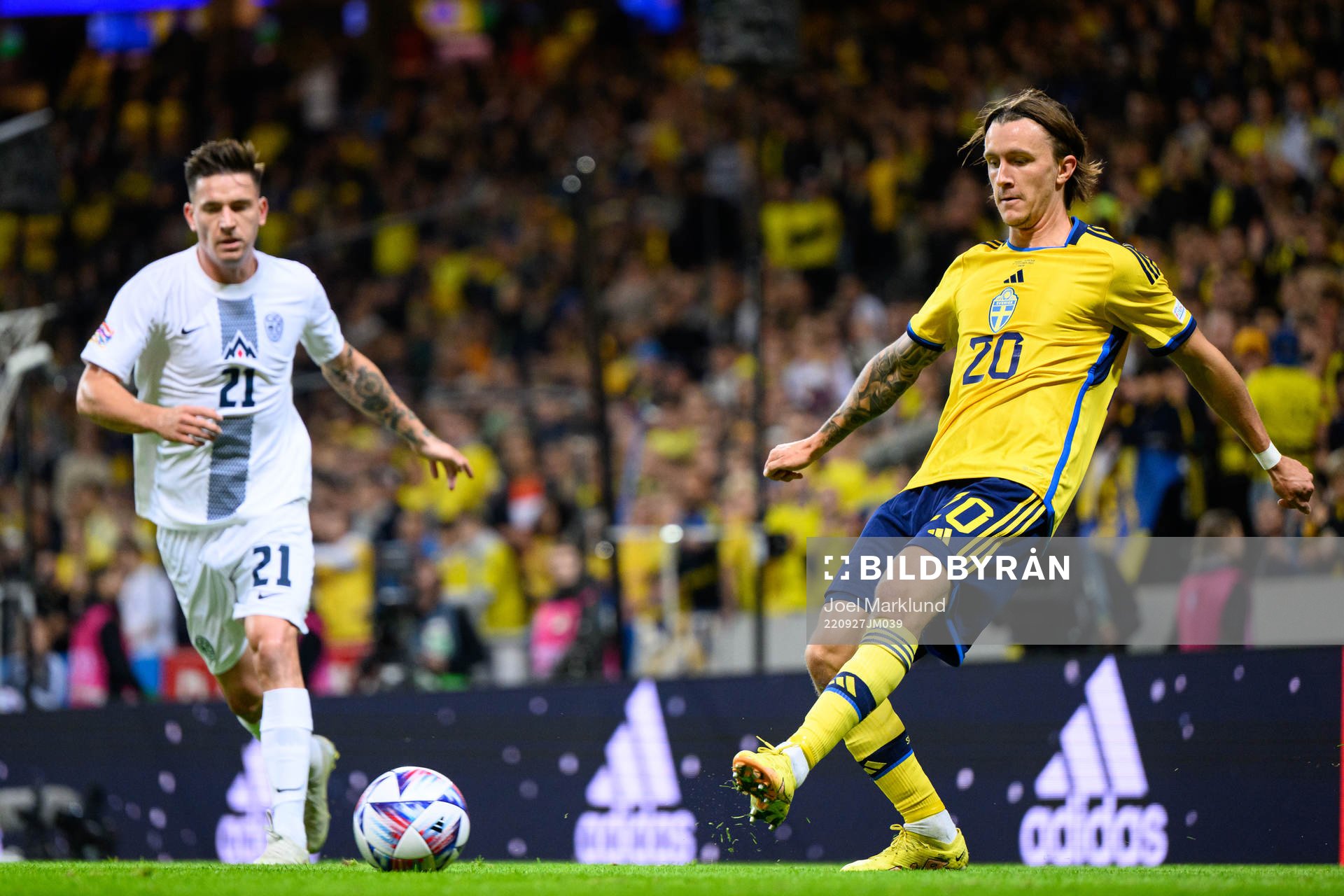 Benjamin Verbic of Slovenia and Kristoffer Olsson of Sweden