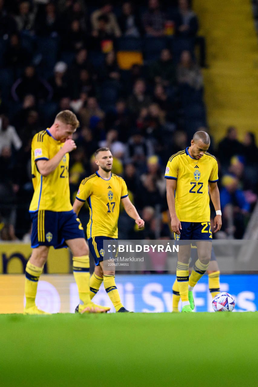 Dejan Kulusevski, Jesper Karlström and Robin Quaison of