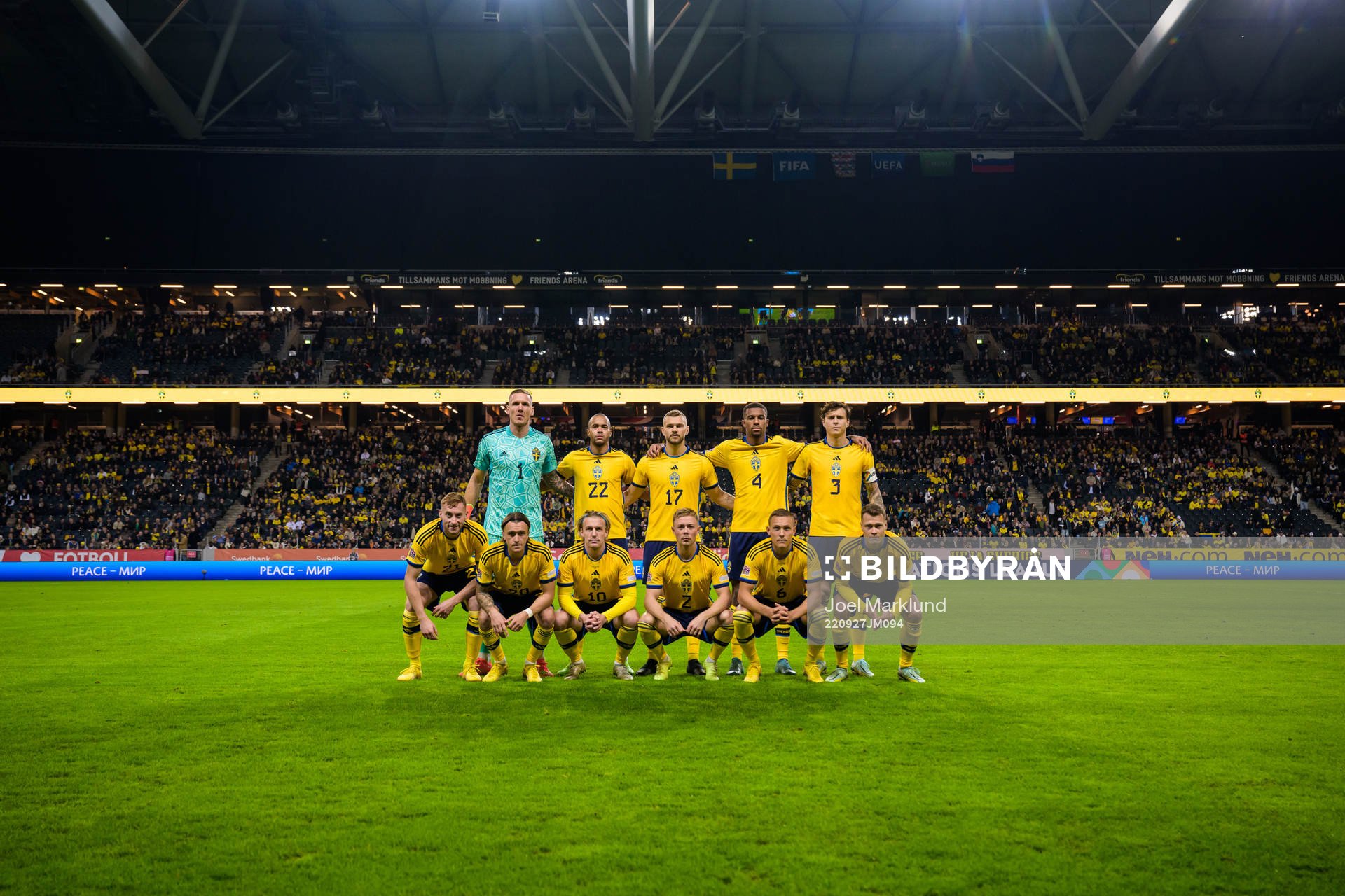 The starting line-up of Sweden