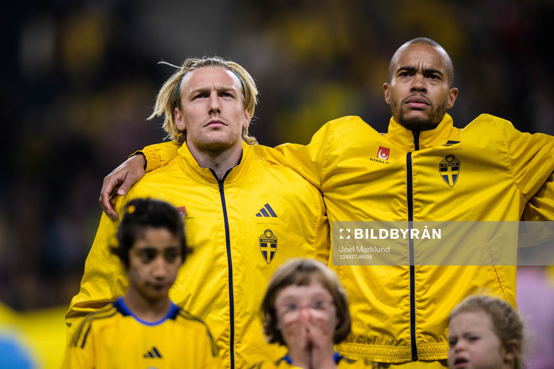 Emil Forsberg and Robin Quaison of Sweden