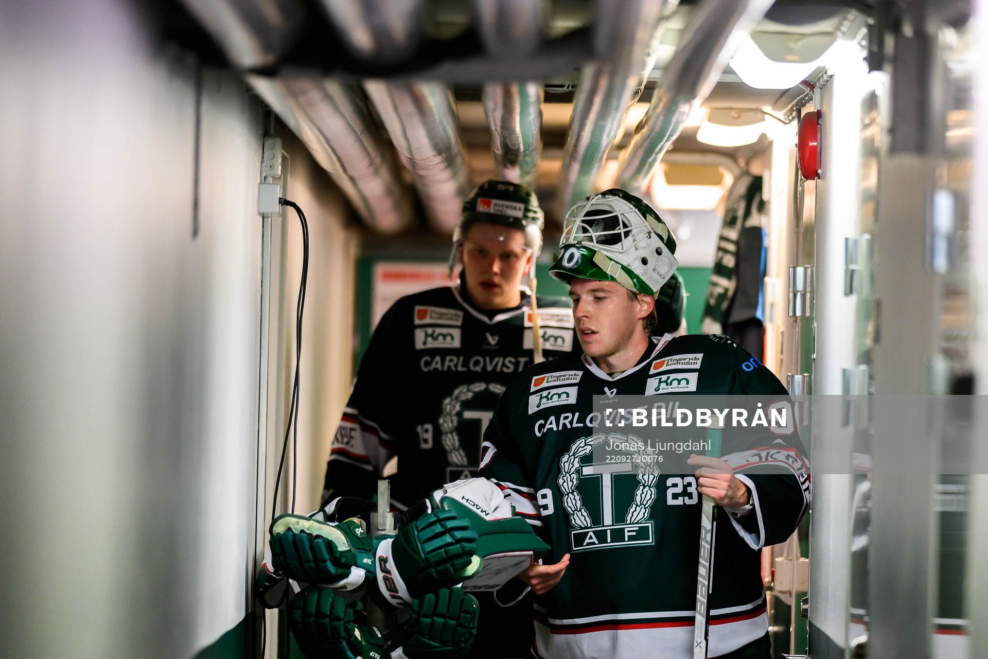Tingsryds målvakt Daniel Rosengren i spelargången