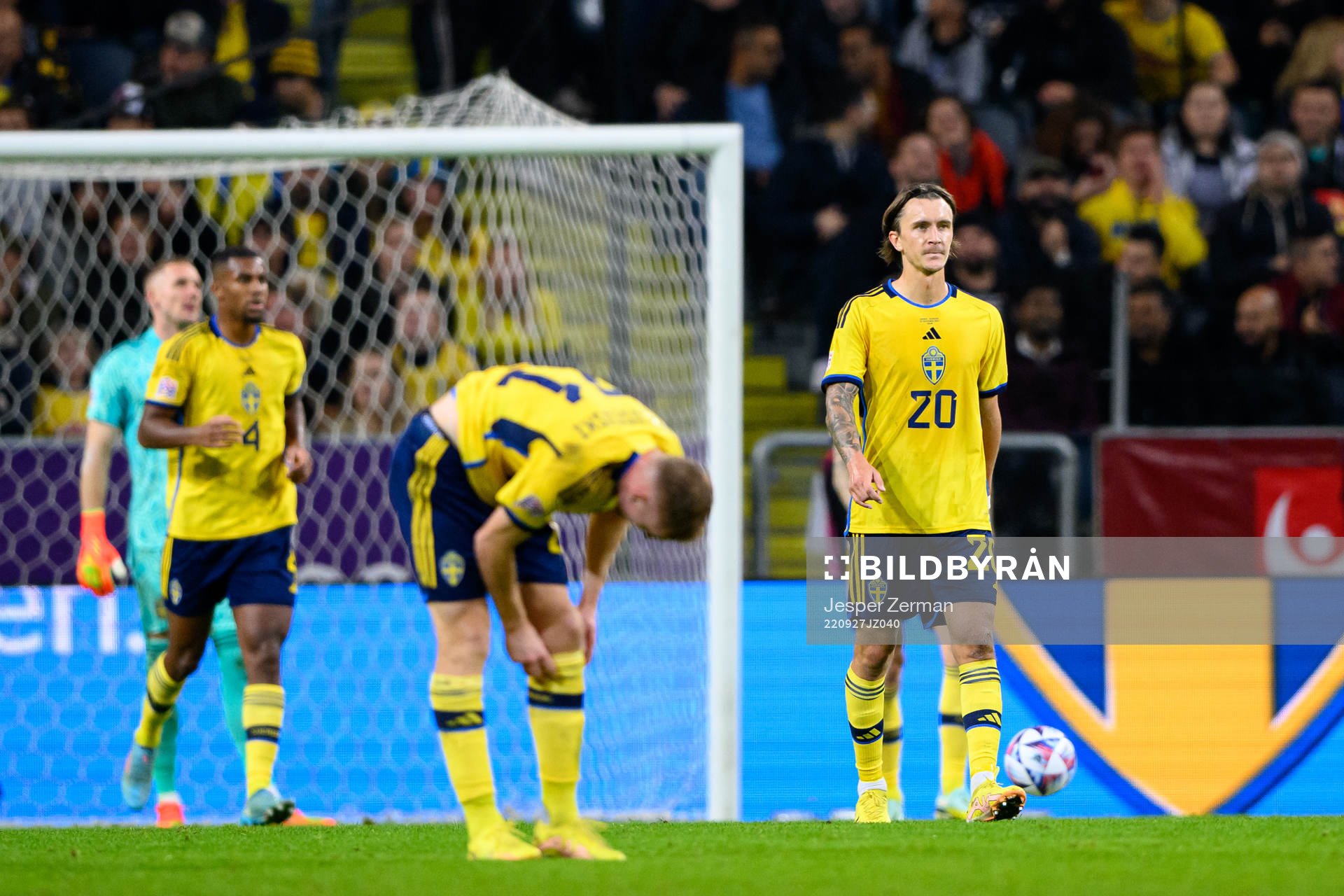 Kristoffer Olsson of Sweden looks dejected