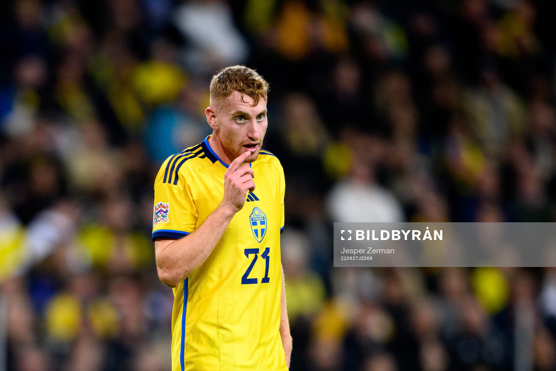 Dejan Kulusevski of Sweden looks dejected
