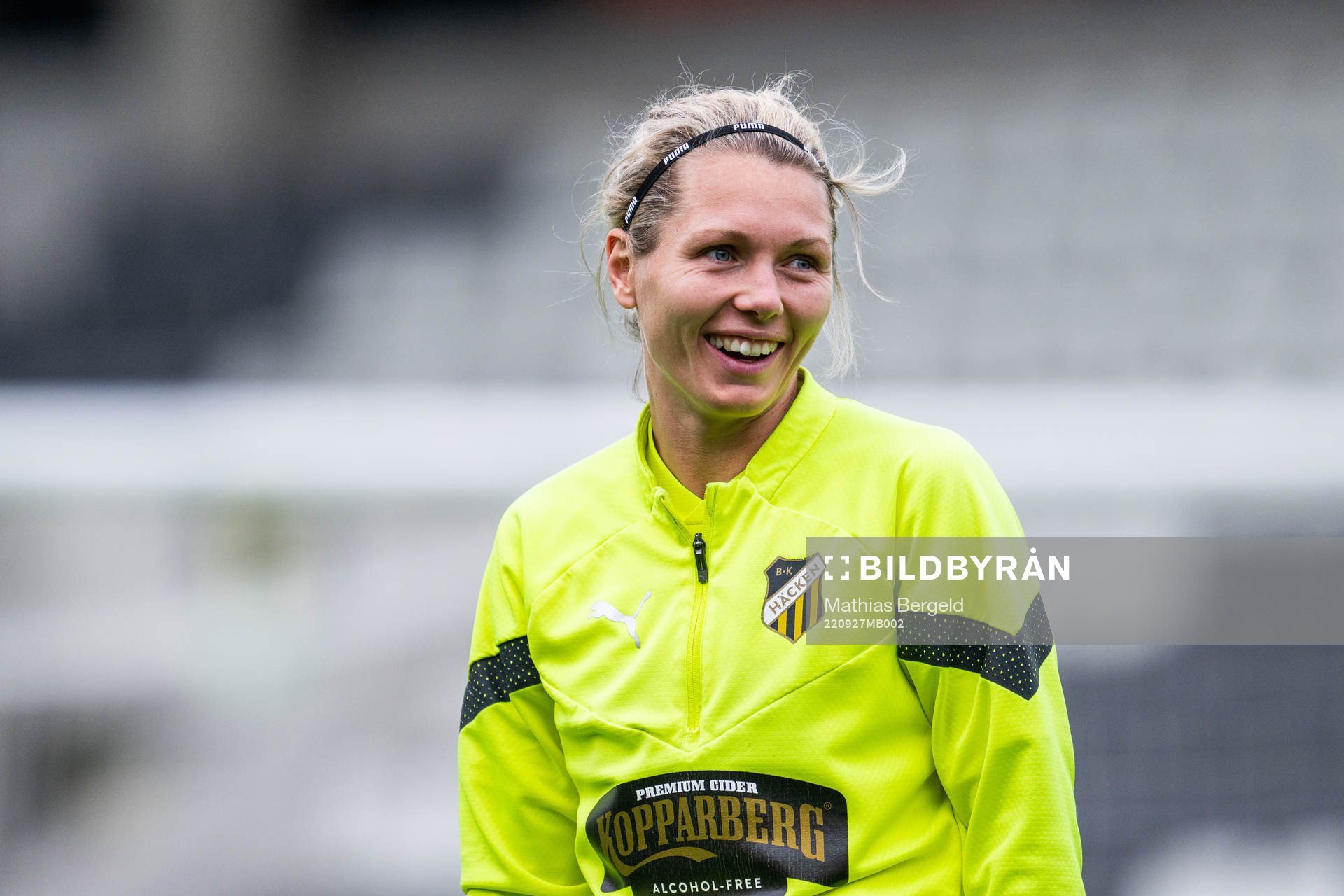 goalkeeper Jennifer Falk during a training session with Häcken ahead of a Women's Champions League football match on September 27, 2022 in Gothenburg.