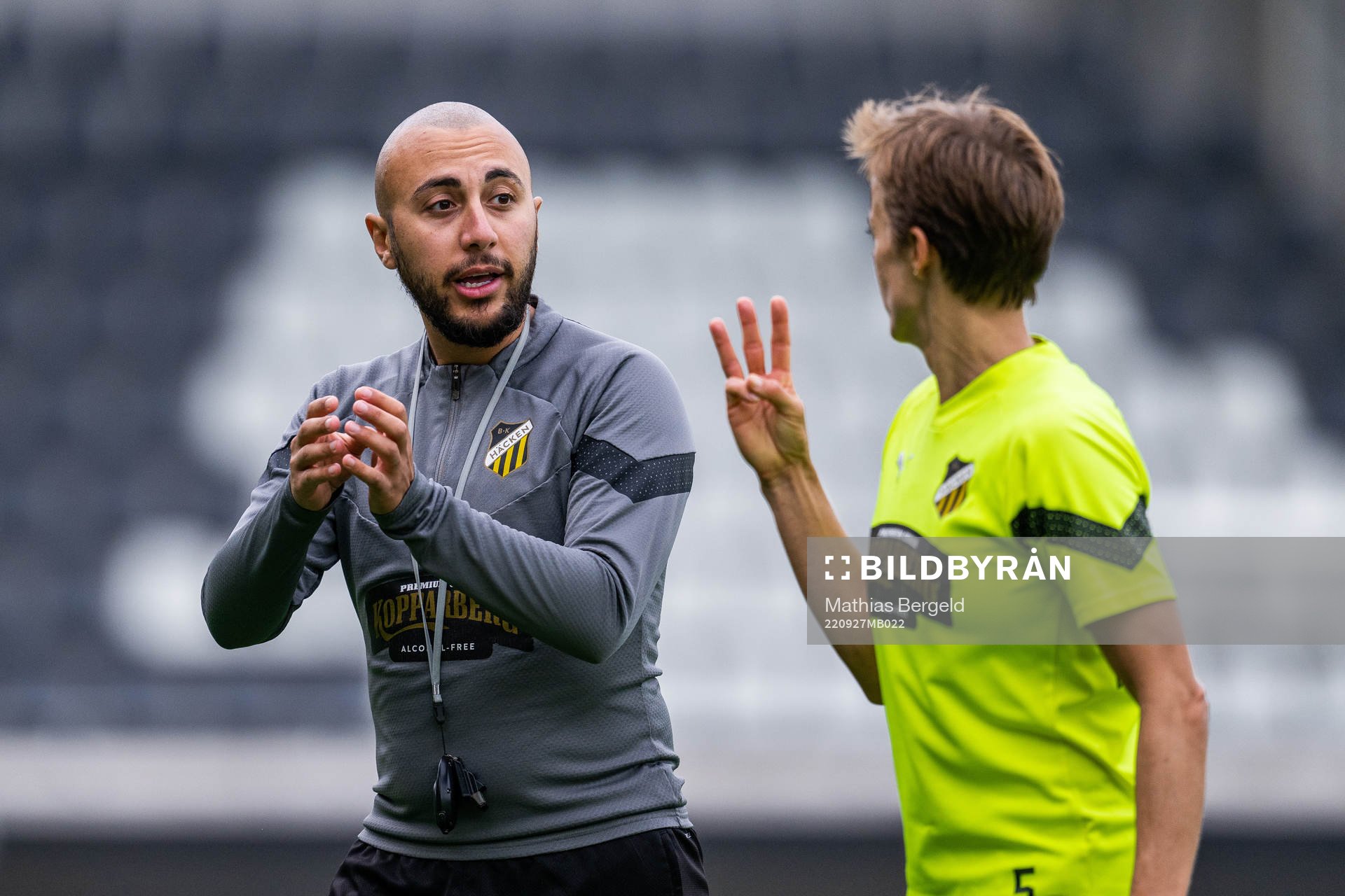 Assistant coach Marwan Salman and Aivi Luik